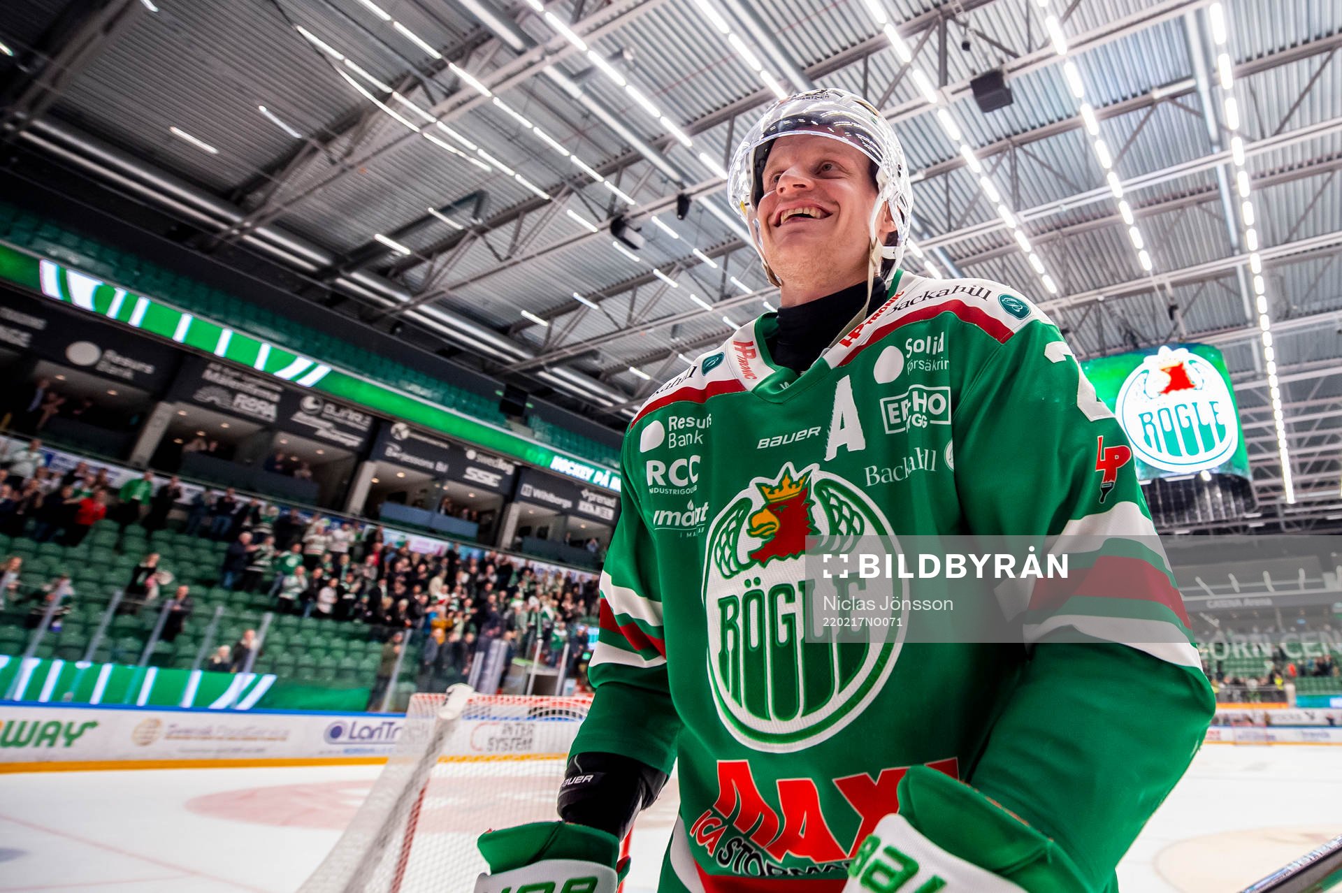 Rögles Anton Bengtsson jublar