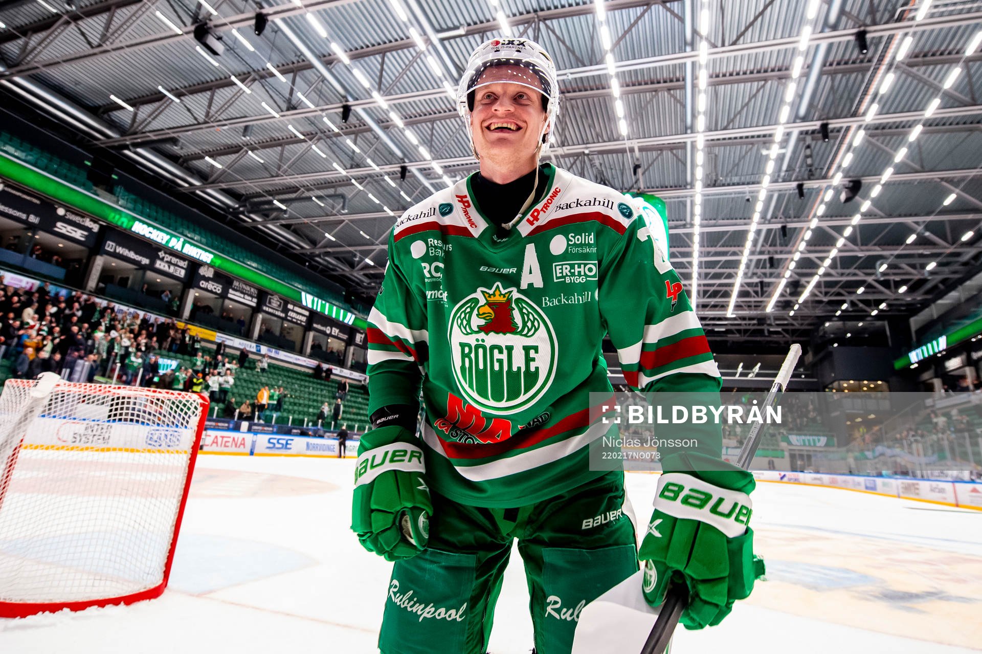 Rögles Anton Bengtsson jublar