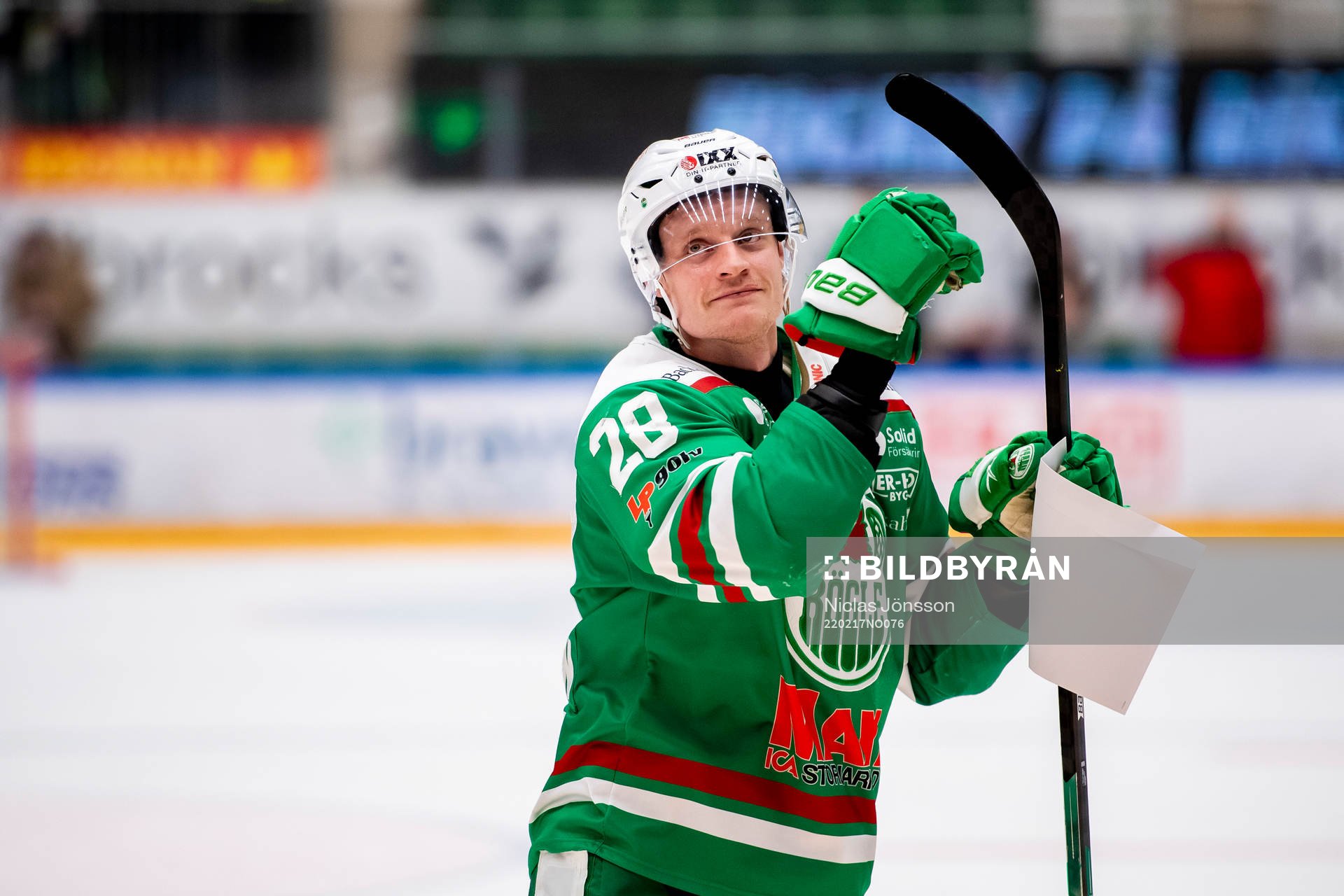 Rögles Anton Bengtsson jublar