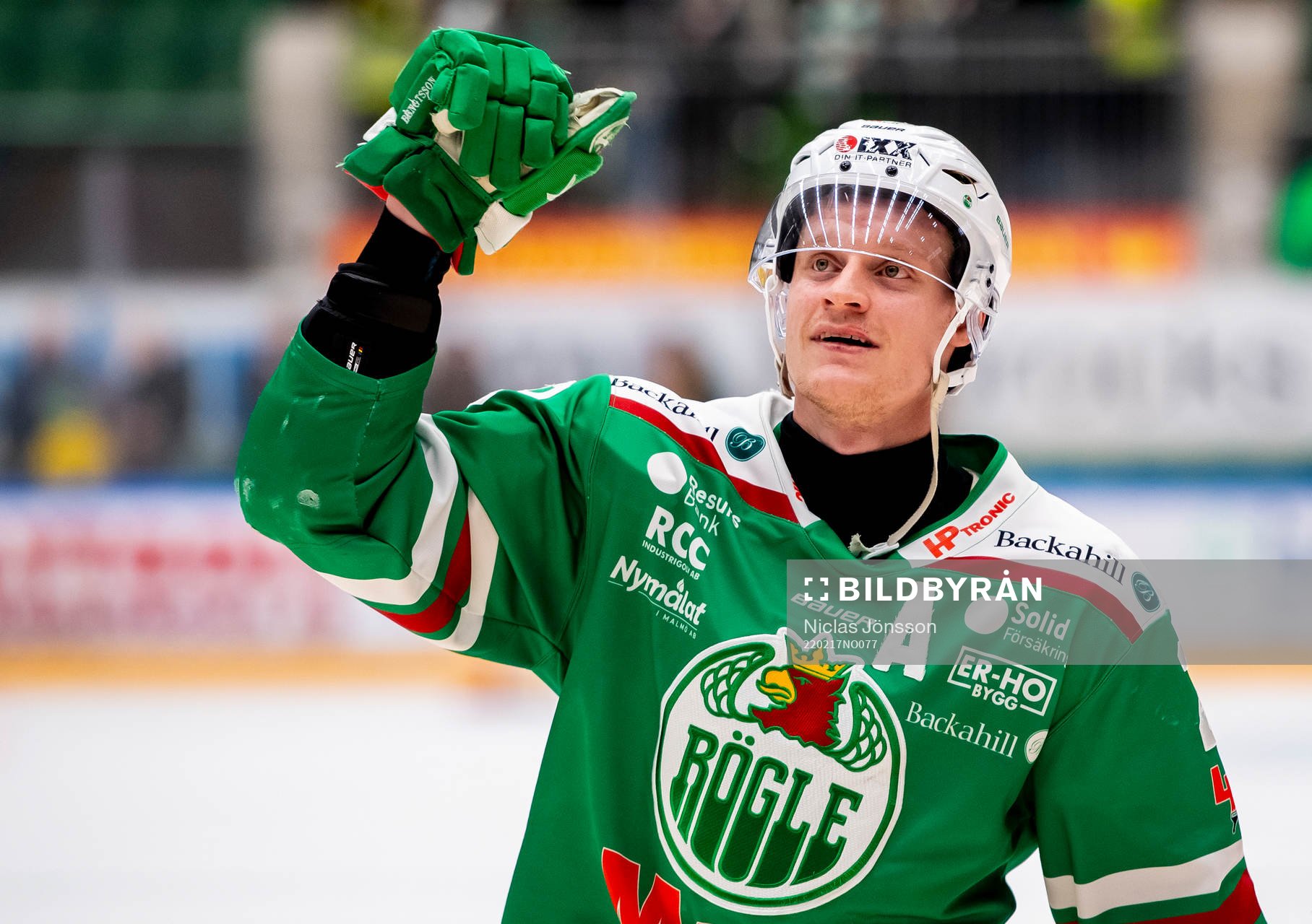 Rögles Anton Bengtsson jublar