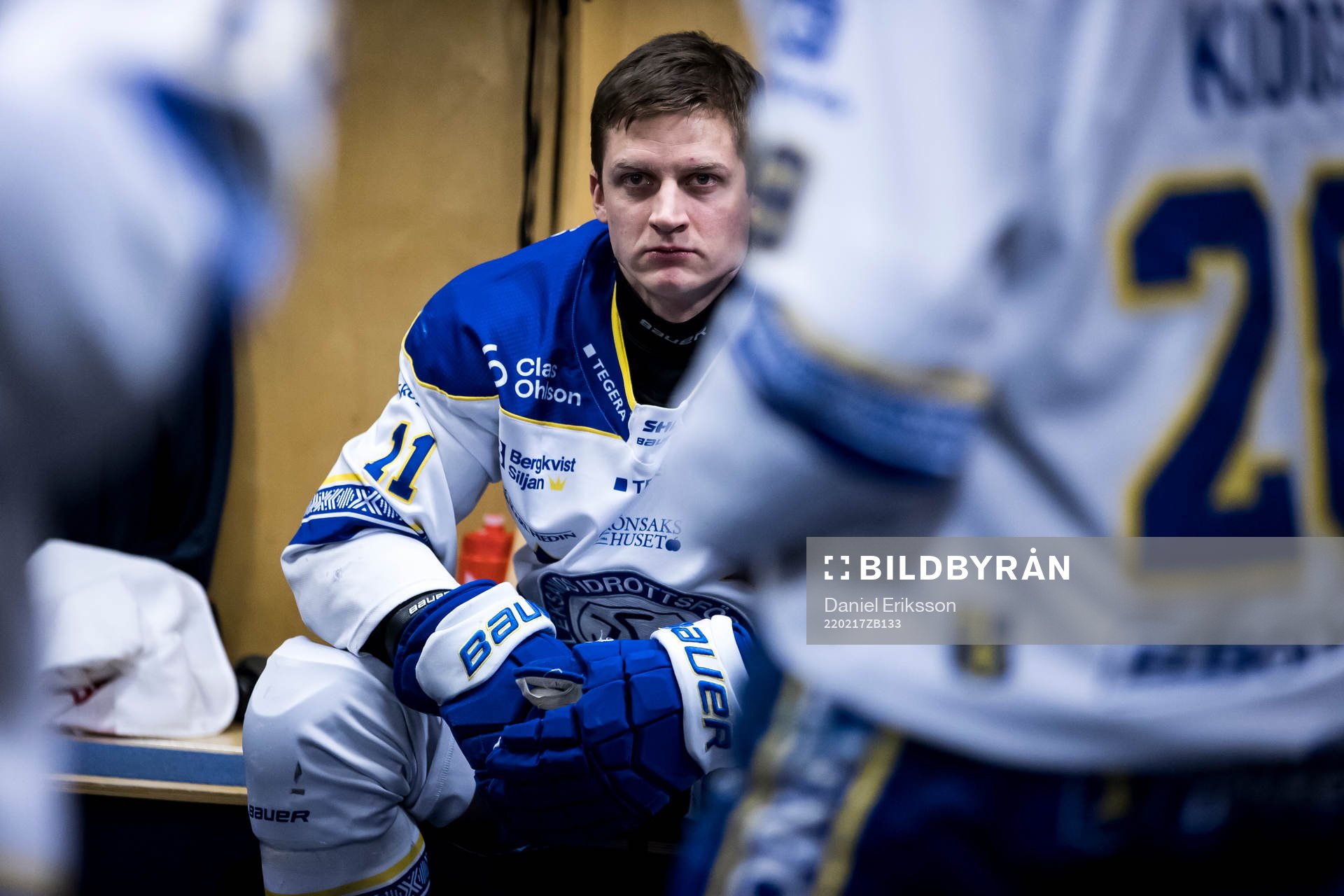 Leksands Martin Karlsson innan ishockeymatchen i SHL mellan