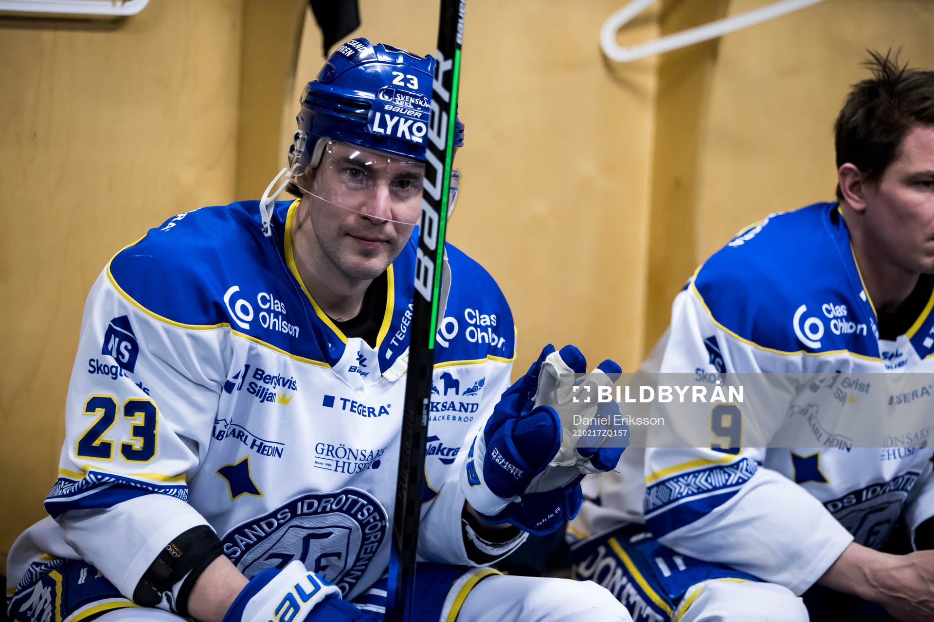 Leksands Mikael Ruohomaa innan ishockeymatchen i SHL mellan