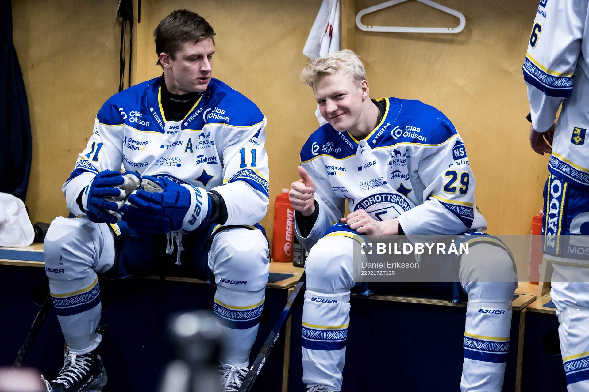 Leksands Martin Karlsson och Leksands Emil Heineman innan