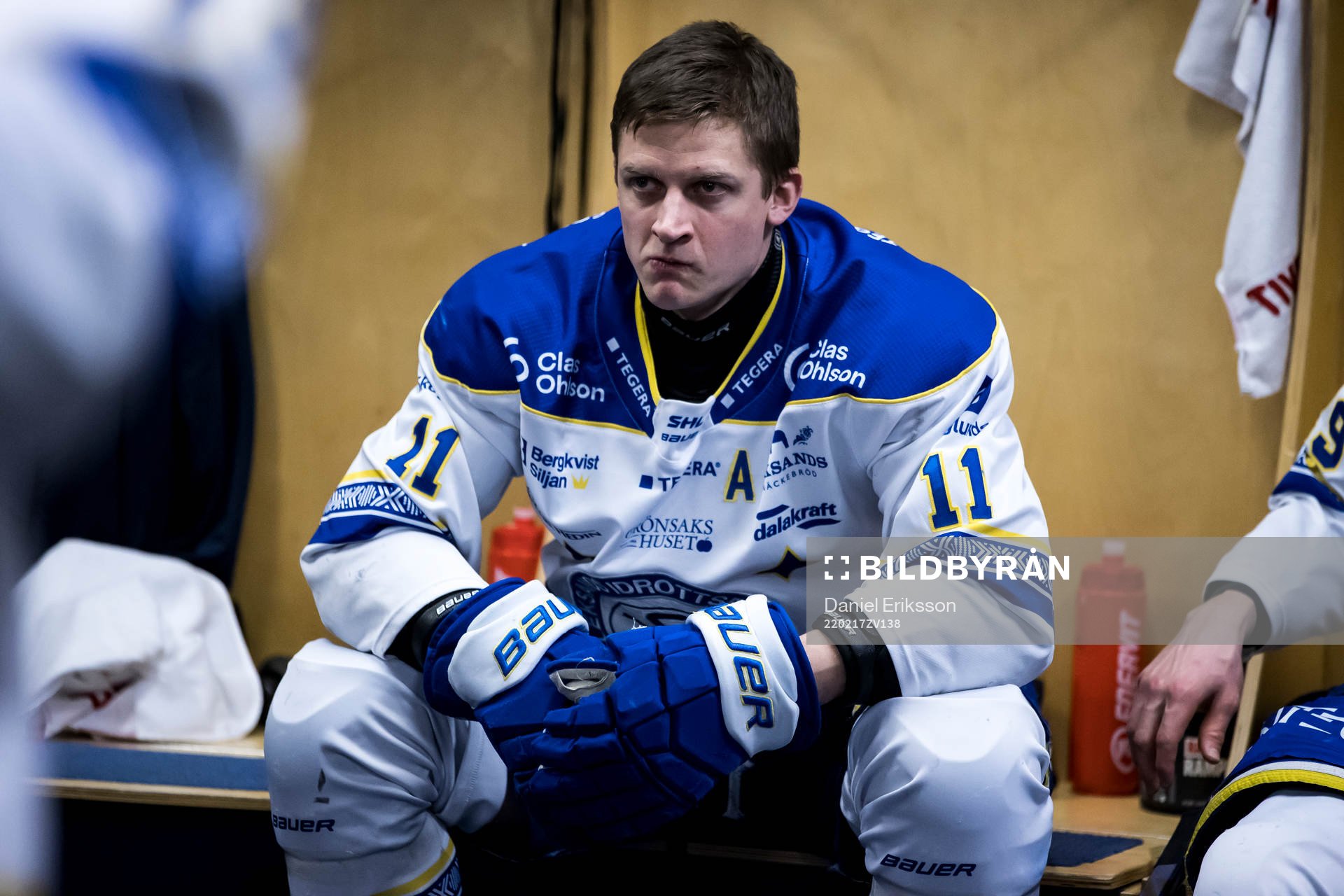 Leksands Martin Karlsson innan ishockeymatchen i SHL mellan