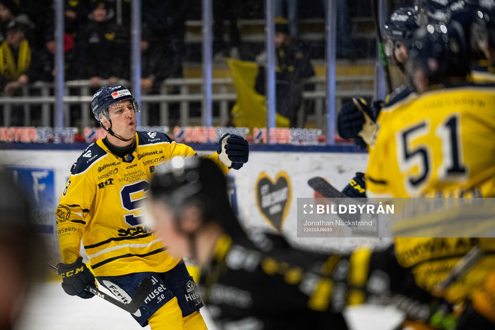 Södertäljes Alexander Anderberg jublar