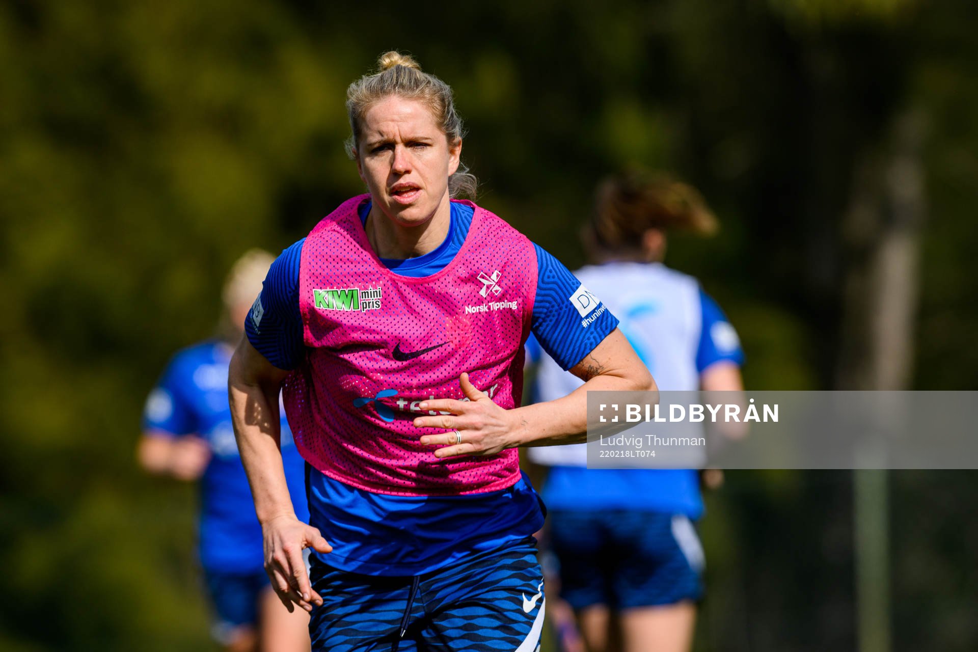 Elise Hove Thorsnes during a training session with the Norwegian women's national football team on February 18, 2022 in Alvor. 
