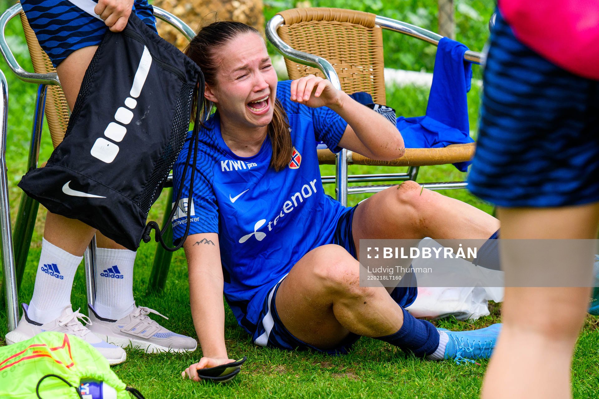 Guro Reiten after a training session with the Norwegian women's national football team on February 18, 2022 in Alvor. 