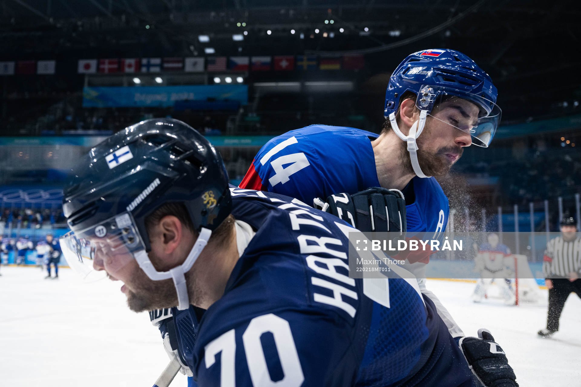Teemu Hartikainen of Finland and Peter Ceresnak of Slovakia