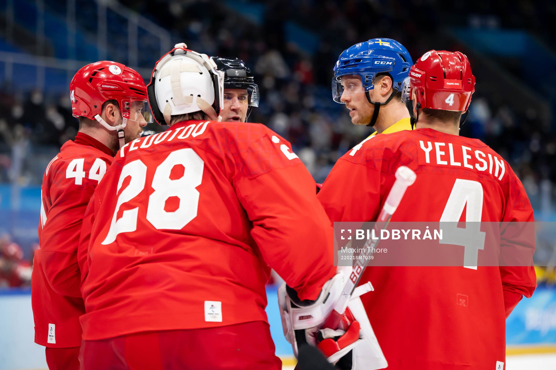 Yegor Yakovlev of Russia and Carl Klingberg of Sweden in