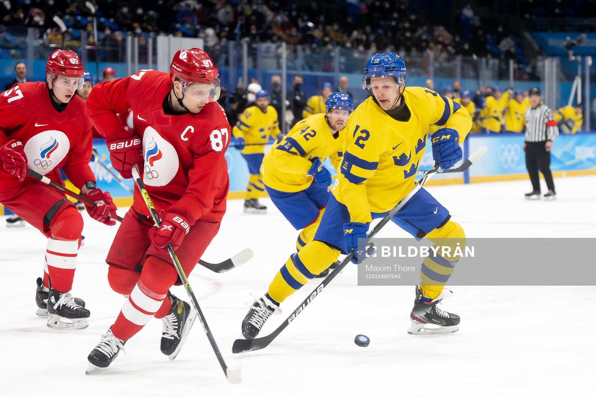 Vadim Shipachyov of Russia and Max Friberg of Sweden in the
