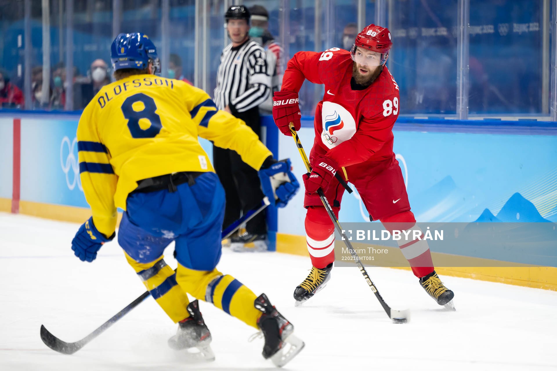Nikita Nesterov of Sweden in the men’s ice hockey