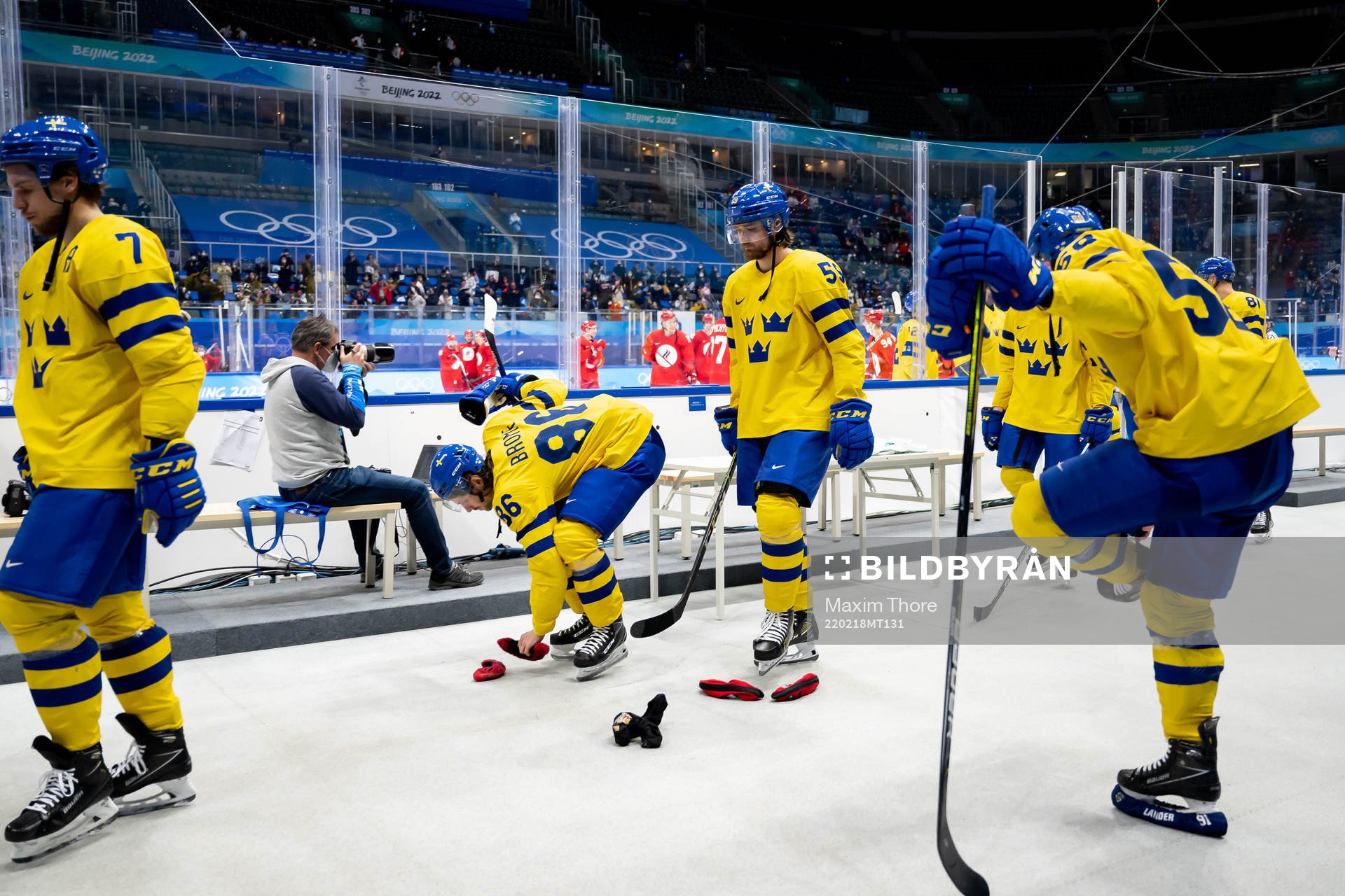 Linus Johansson of Sweden looks dejected