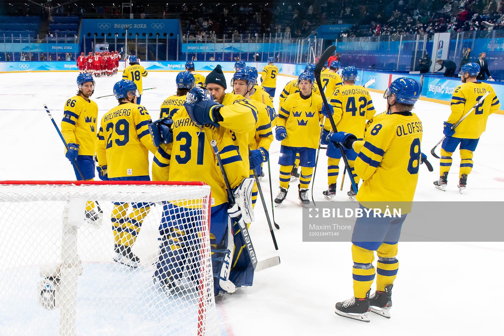 GoaltendersLars Johansson and Magnus Hellberg of Sweden