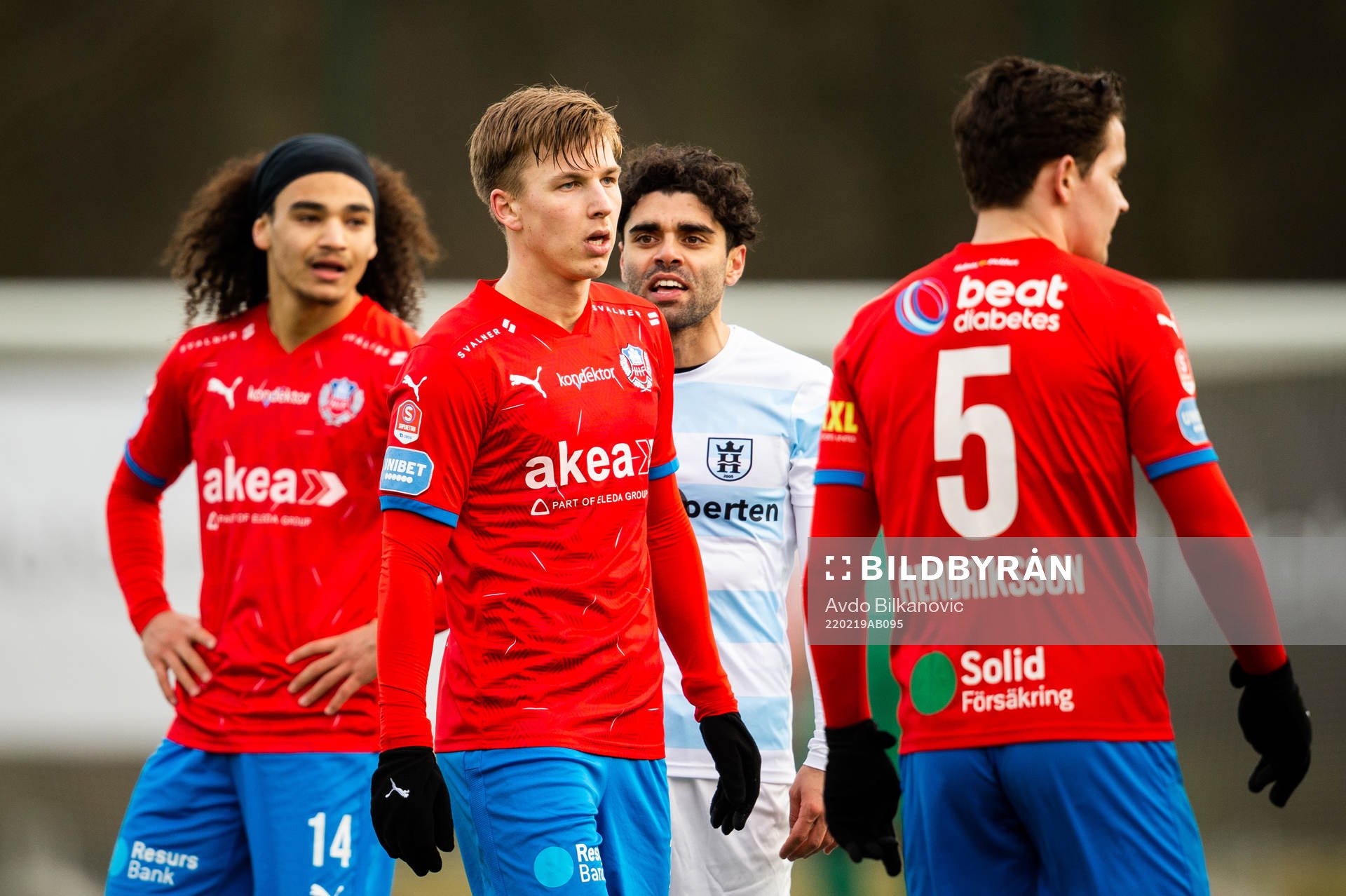 Helsingborgs Lucas Lingman och Helsingørs Daniel Norouzi