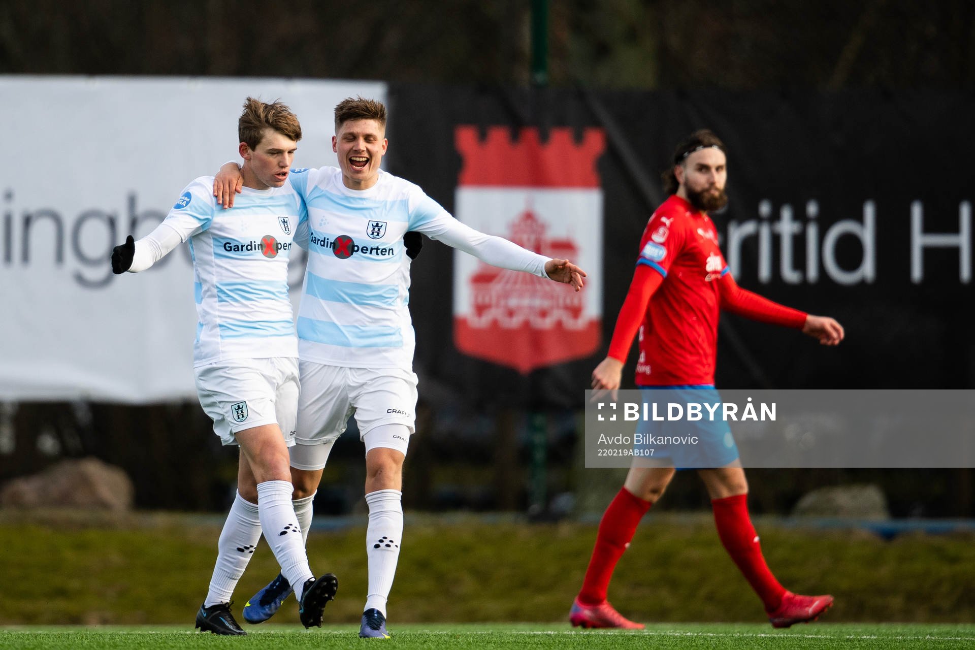 Helsingørs Frederic Juuloch Callum McCowatt jublar