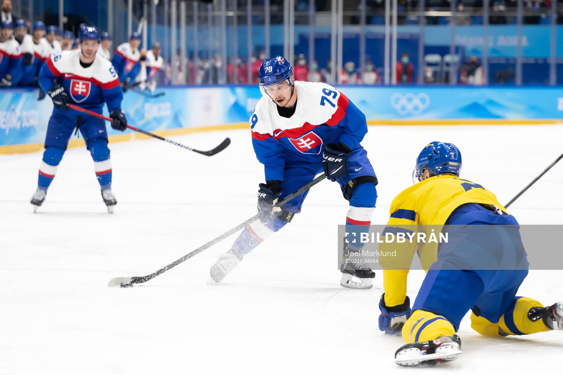Libor Hudacek of Slovakia in the men's ice hockey bronze