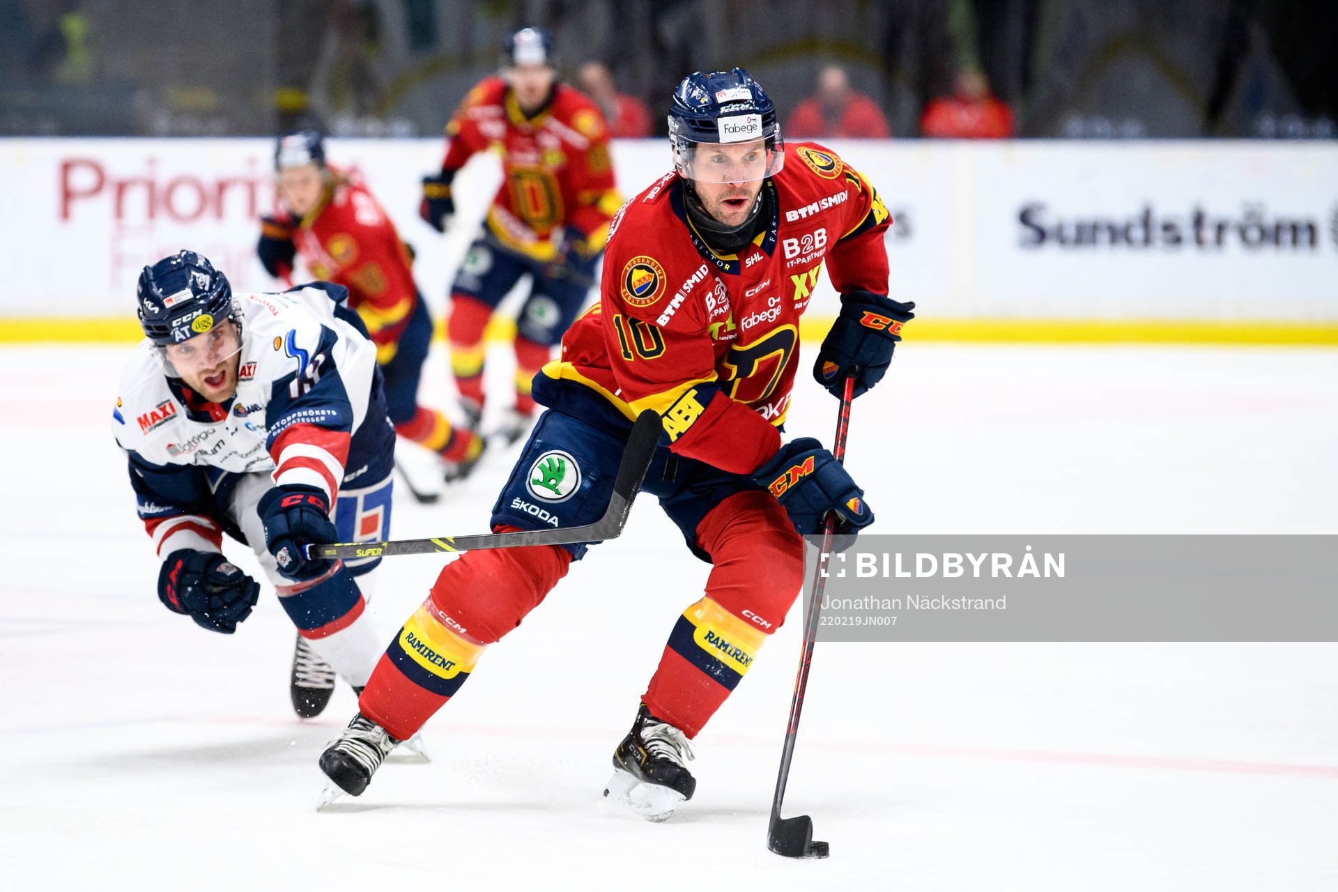 Linköpings Patrick Russell och Djurgårdens Niclas Bergfors