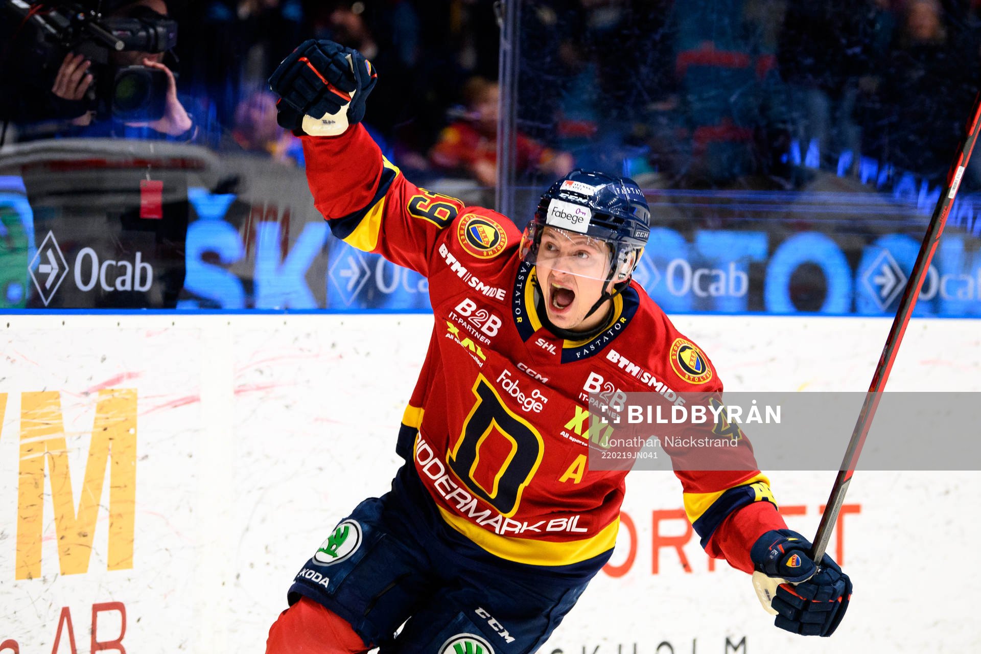 Djurgårdens Rhett Rakhshani jublar