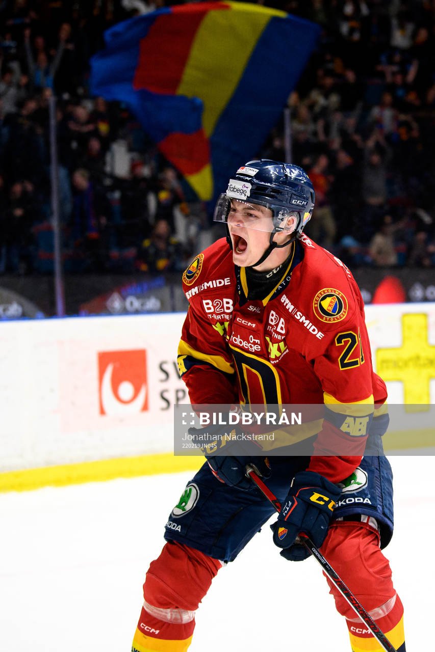 Djurgårdens Filip Cederqvist jublar