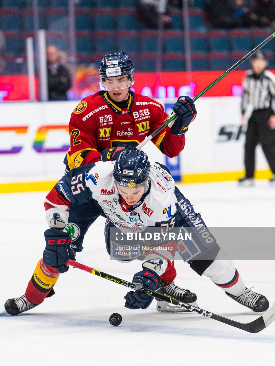 Djurgårdens William Eklund och Linköpings Max Lindroth