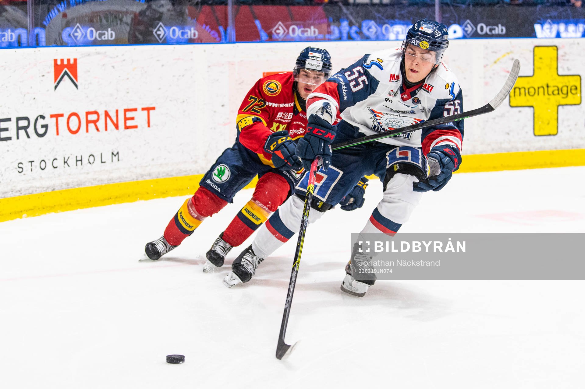 Djurgårdens William Eklund och Linköpings Max Lindroth
