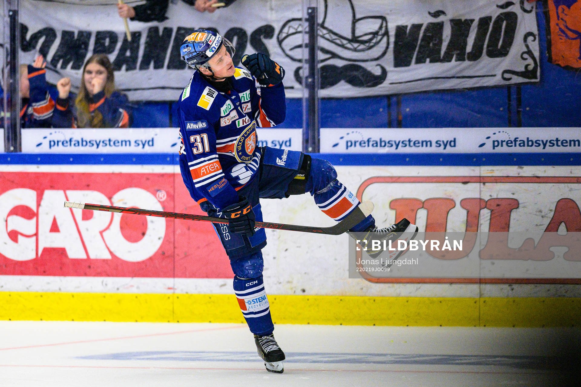 Växjös Olle Lycksell jublar