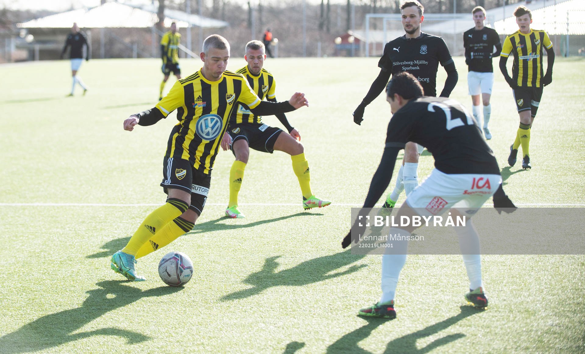IFK Hässleholms Olle Kjellman Olblad i träningsmatchen mellan Sölvesborg och IFK Hässleholm i Sölvesborg 19 februari 2022.
