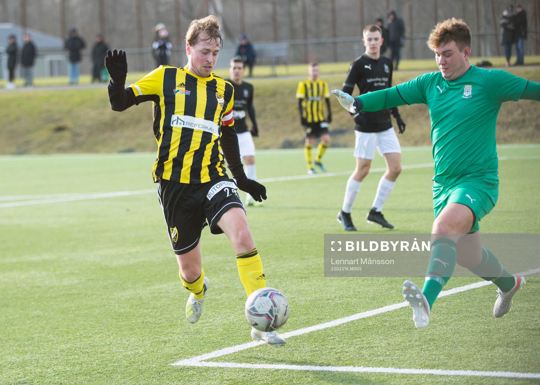 IFK Hässleholms Robin Strömberg i träningsmatchen mellan