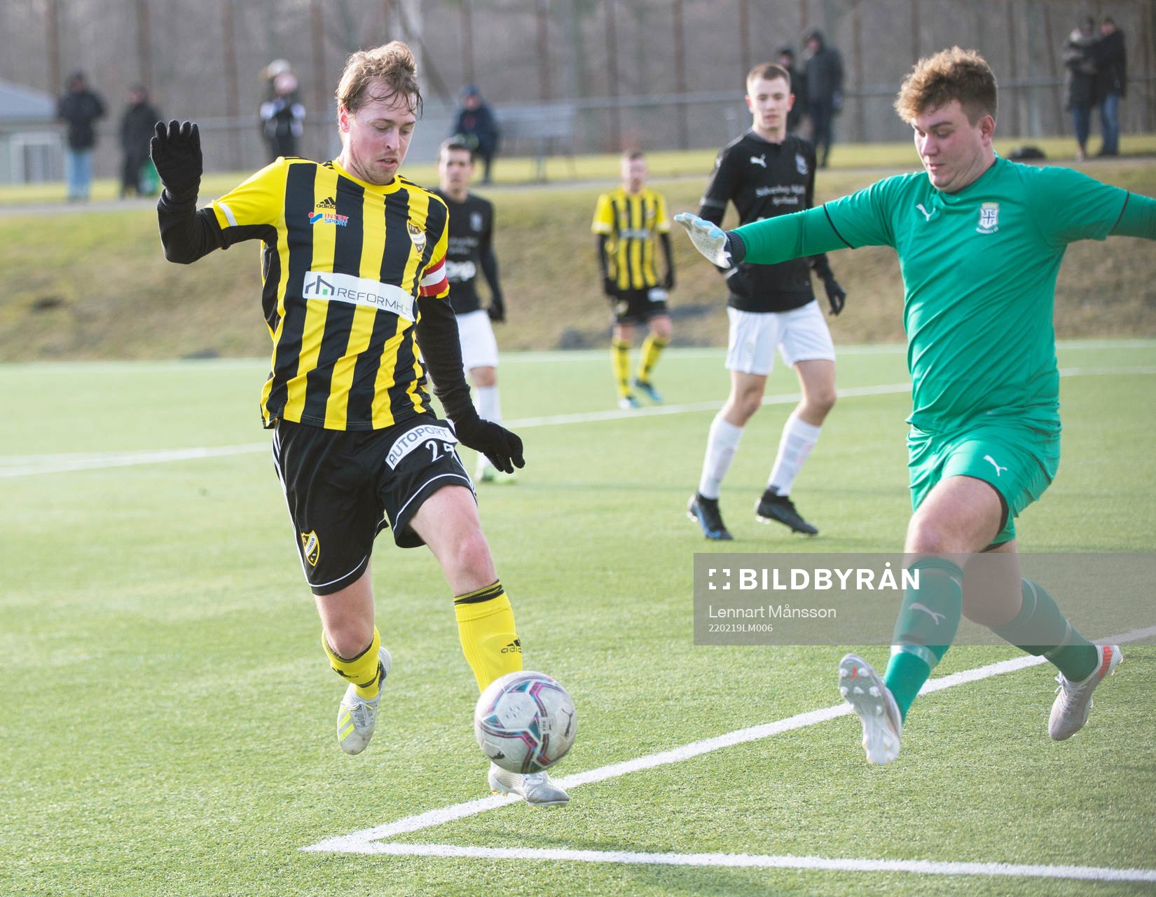IFK Hässleholms Robin Strömberg i träningsmatchen mellan