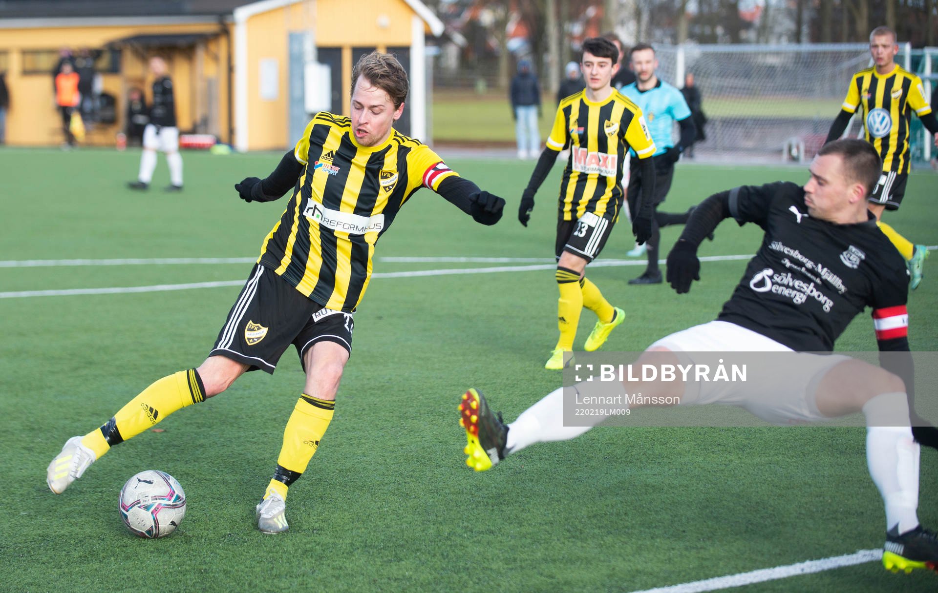 IFK Hässleholms Robin Strömberg i träningsmatchen mellan