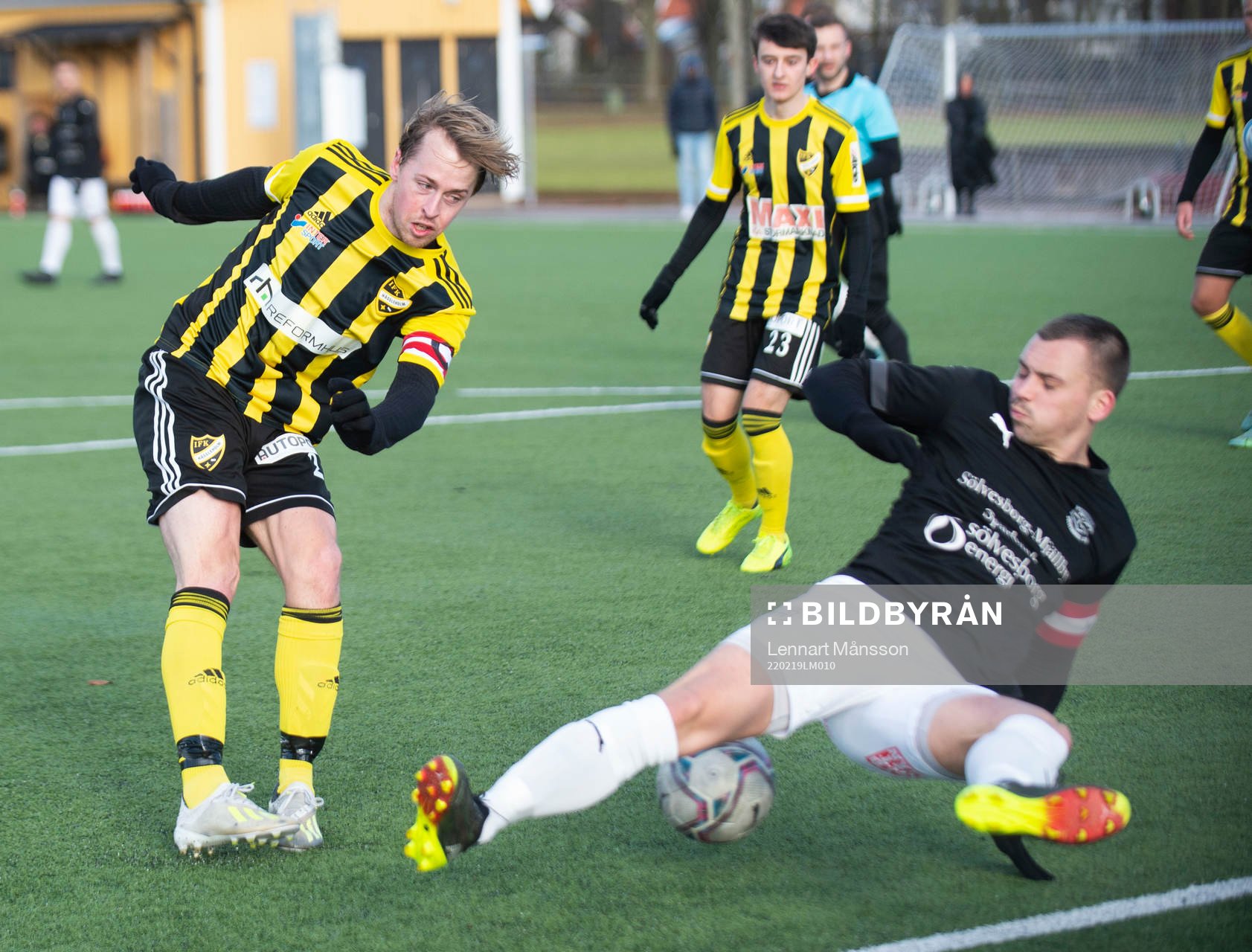 IFK Hässleholms Robin Strömberg i träningsmatchen mellan
