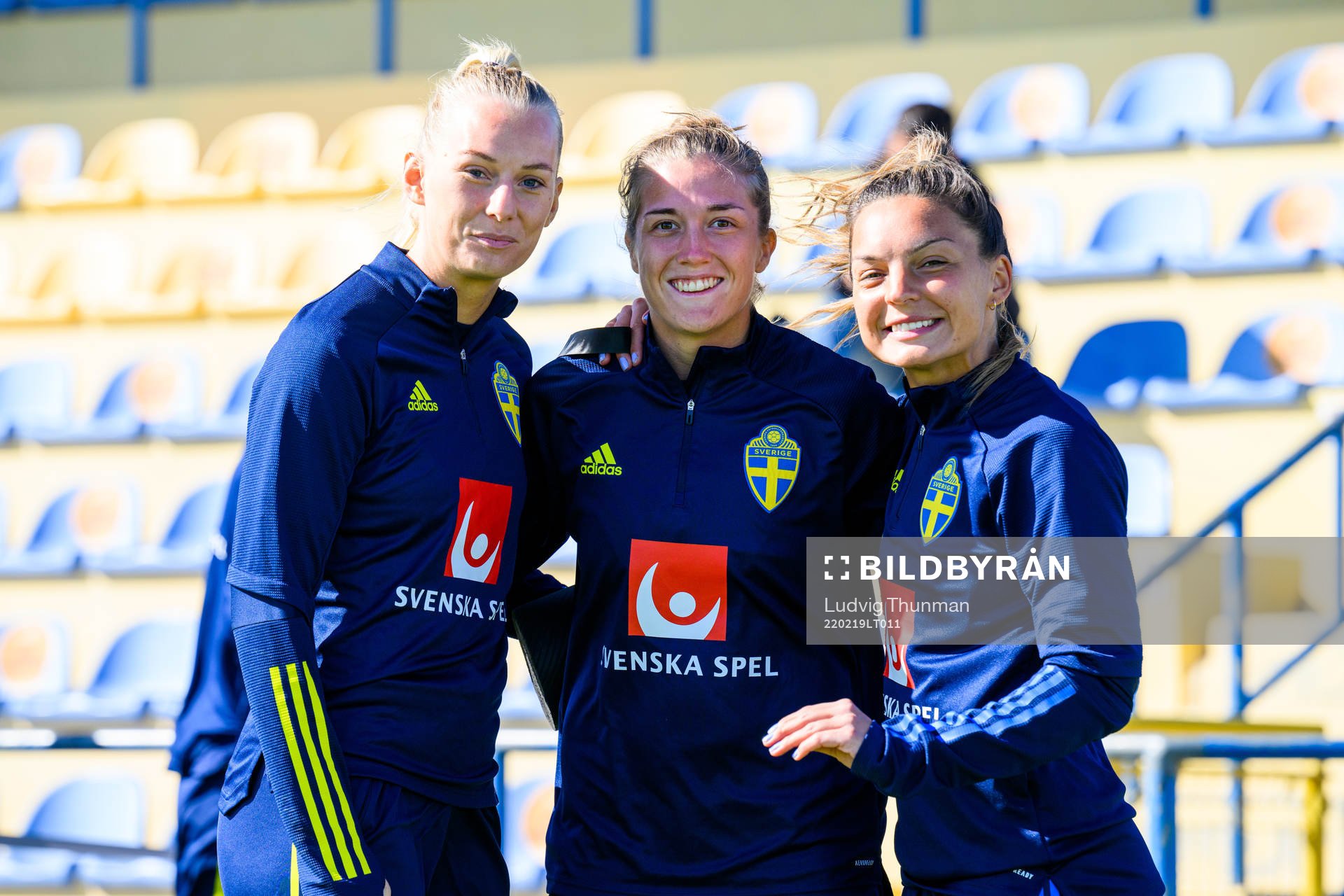 Stina Blackstenius, Filippa Angeldahl and Johanna Rytting