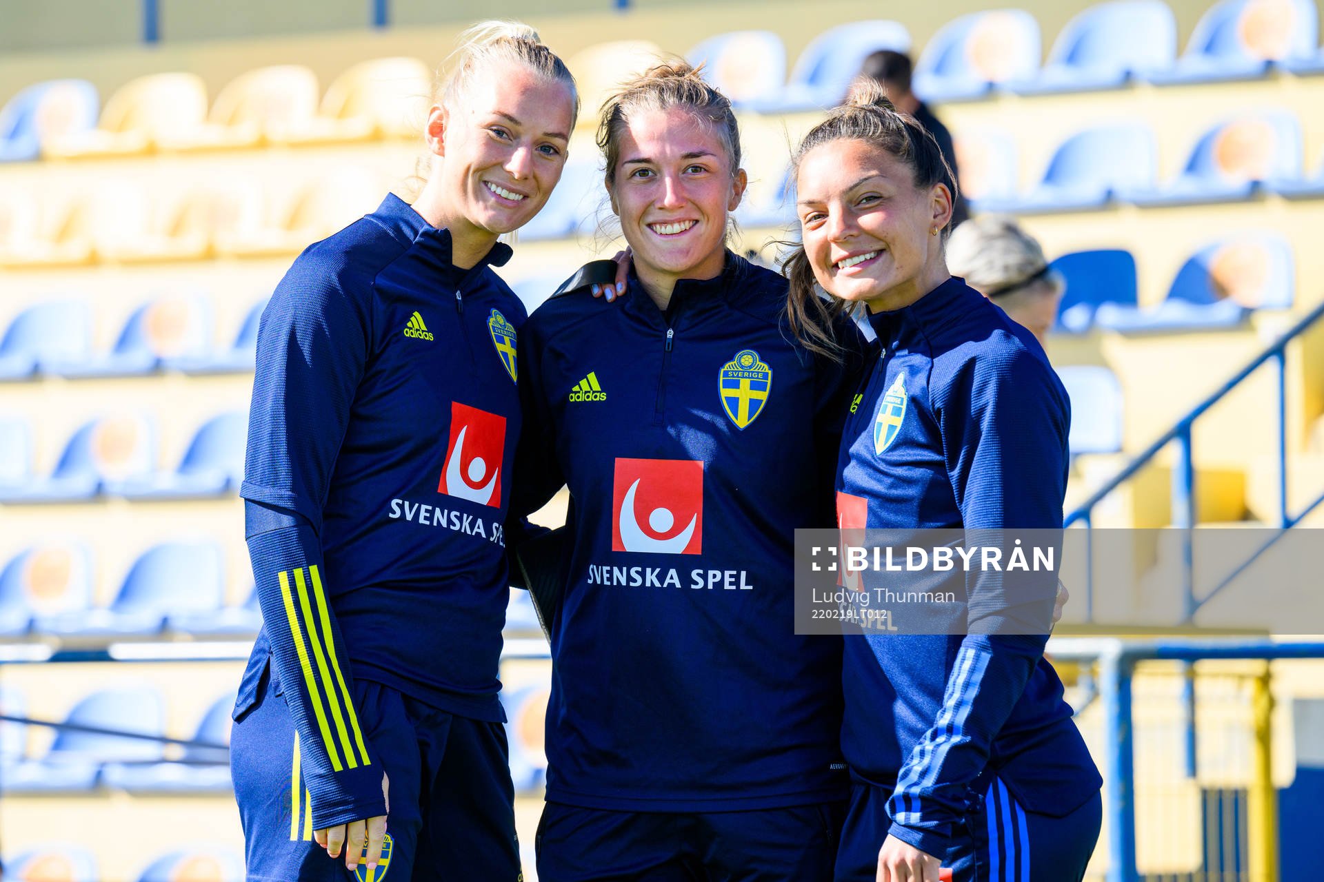 Stina Blackstenius, Filippa Angeldahl and Johanna Rytting