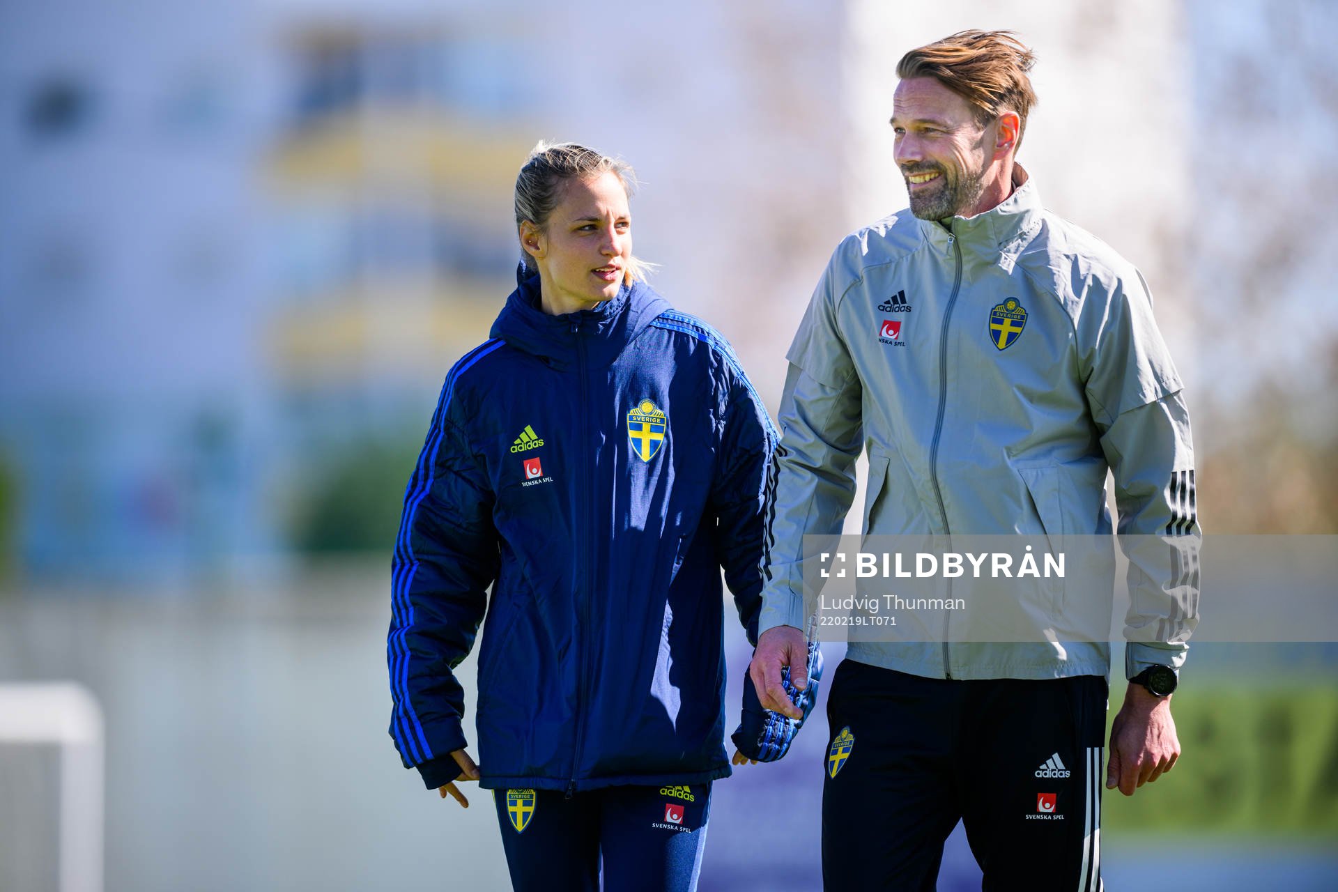 Nathalie Björn and Magnus Andersson, team manager
