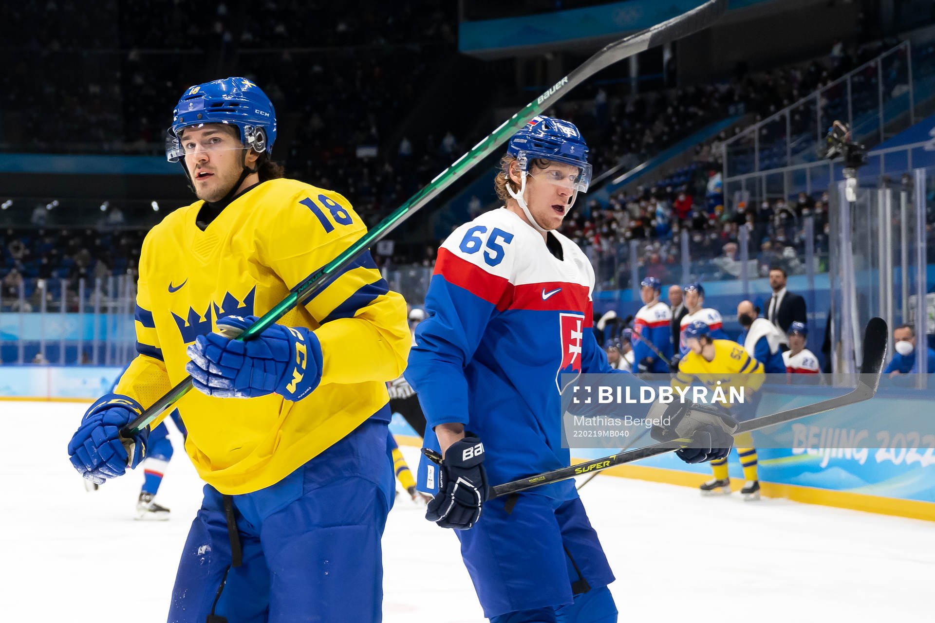 Dennis Everberg of Sweden and Michal Cajkovsky of Slovakia
