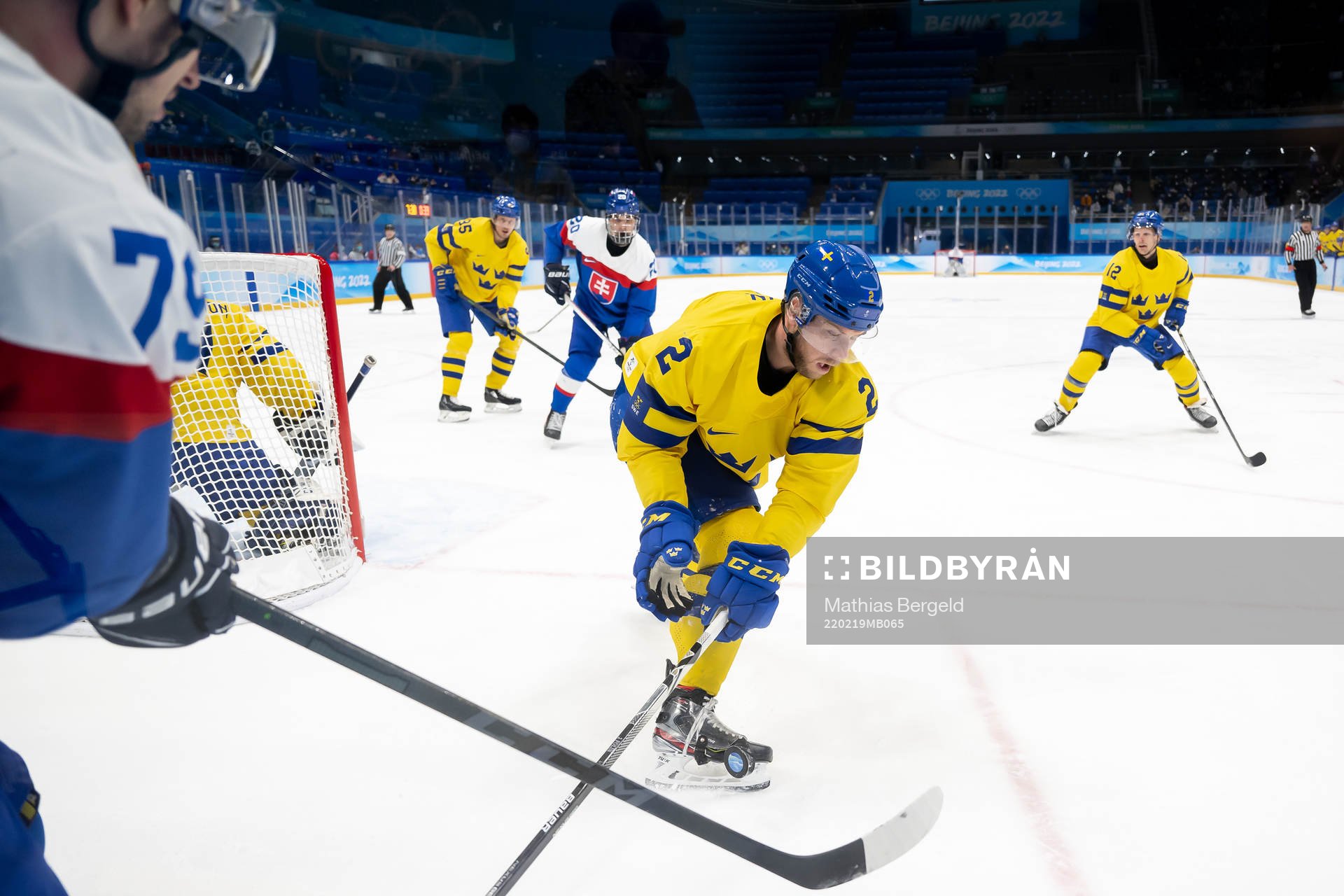 Christian Folin of Sweden in the men's ice hockey bronze