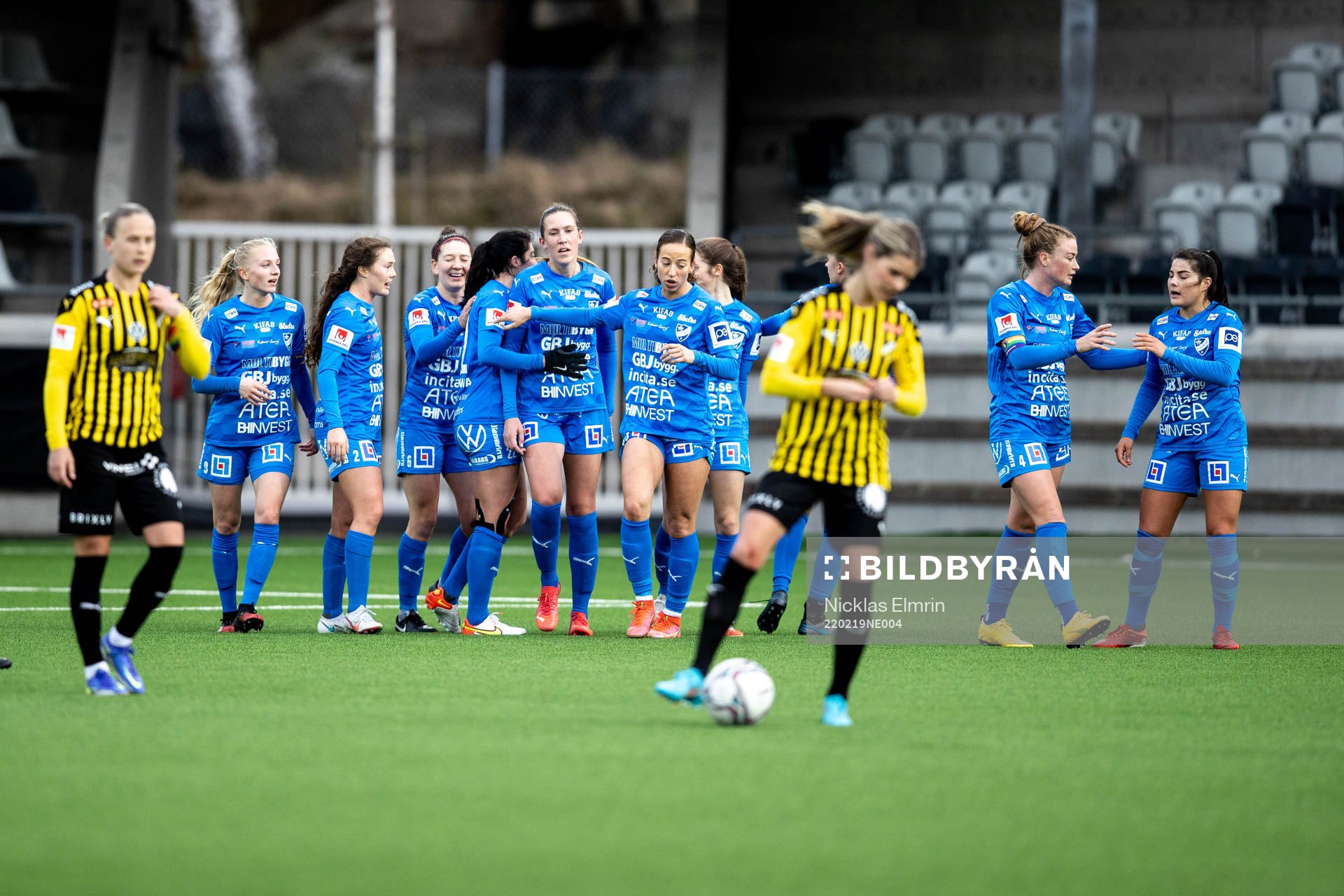 Kalmars spelare jublar