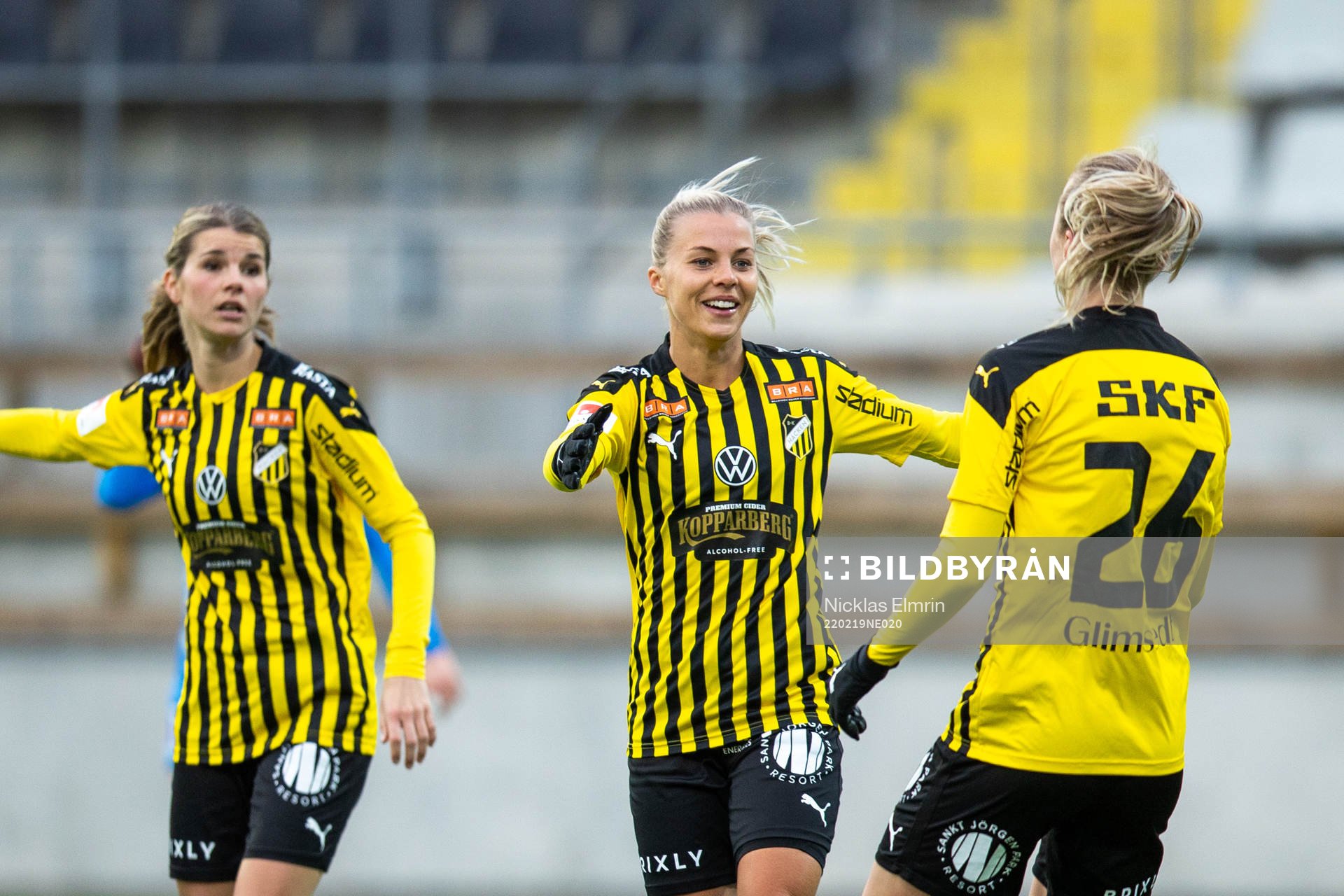 Häckens Andrine Stolsmo Hegerberg, Lotta Ökvist och Julia
