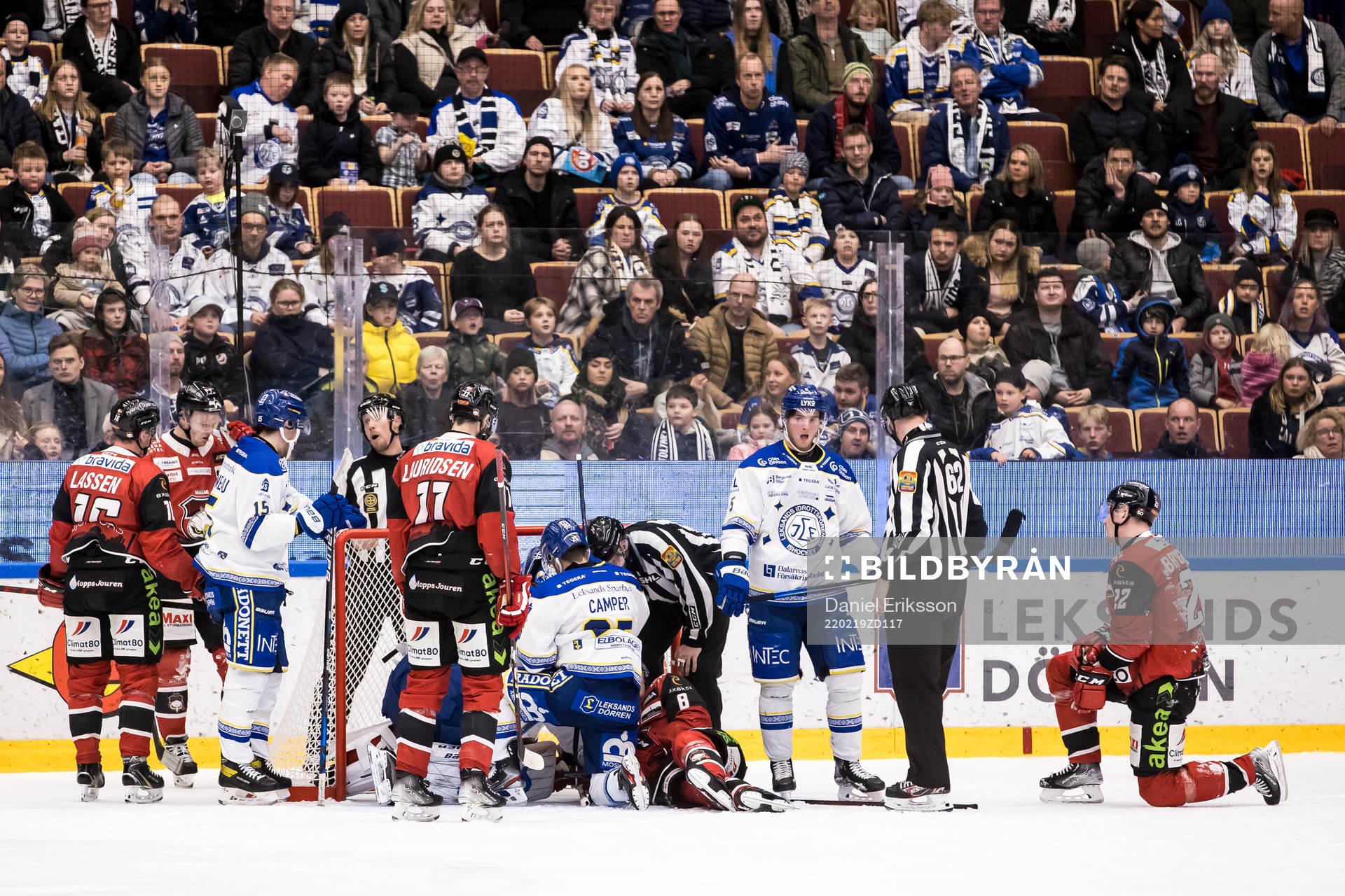 trångt framför Leksands målet