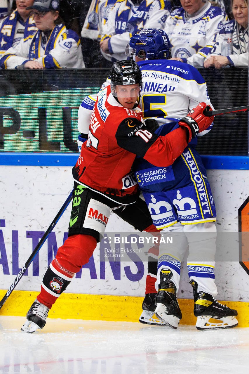 Malmö Redhawks Matias Lassen och Leksands Max Veronneau