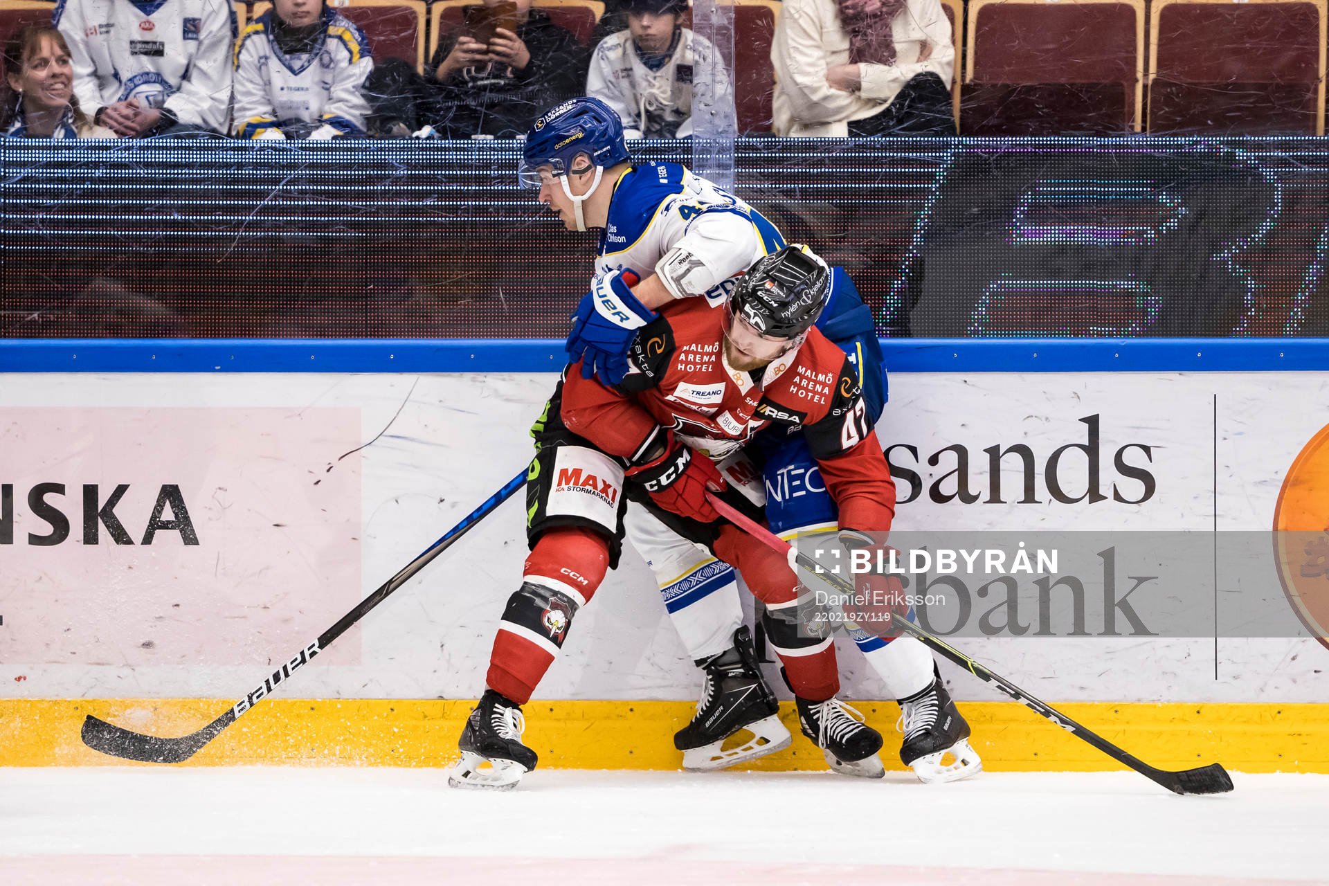Leksands Carter Ashton och Malmö Redhawks Joakim Ryan