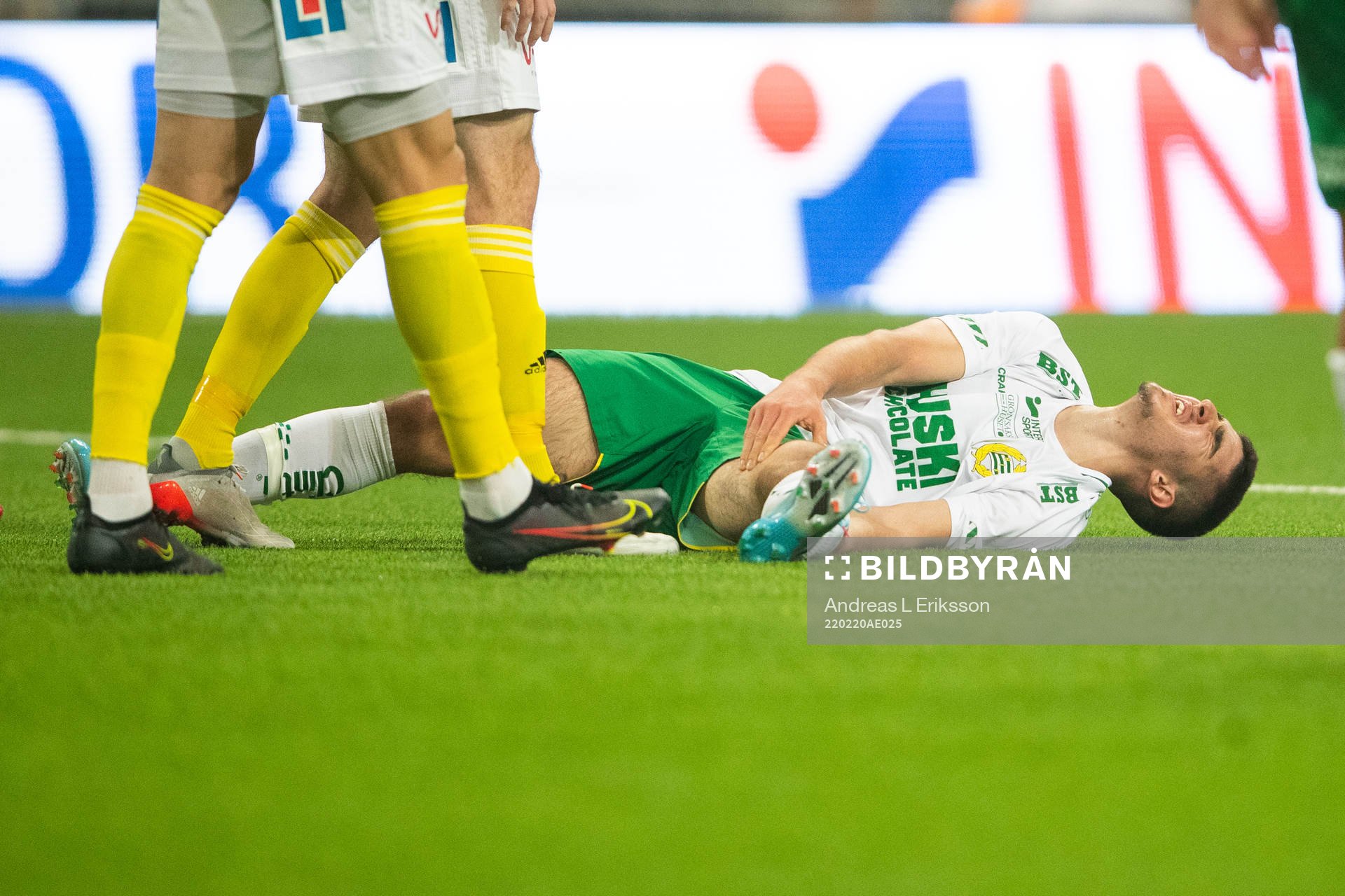 Hammarbys Mayckel Lahdo med skada