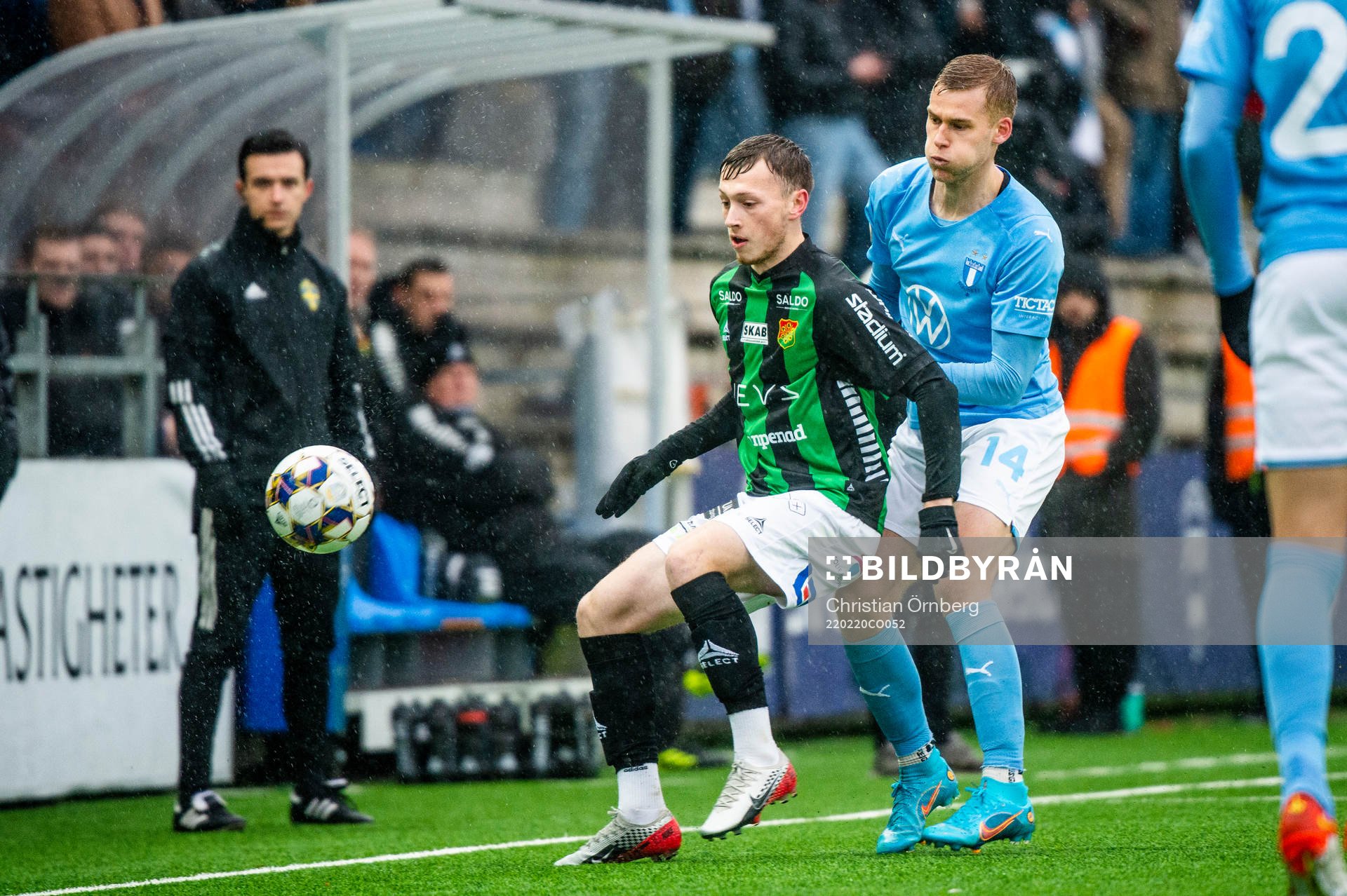 GAIS Ben Morris och Malmö FFs Felix Beijmo