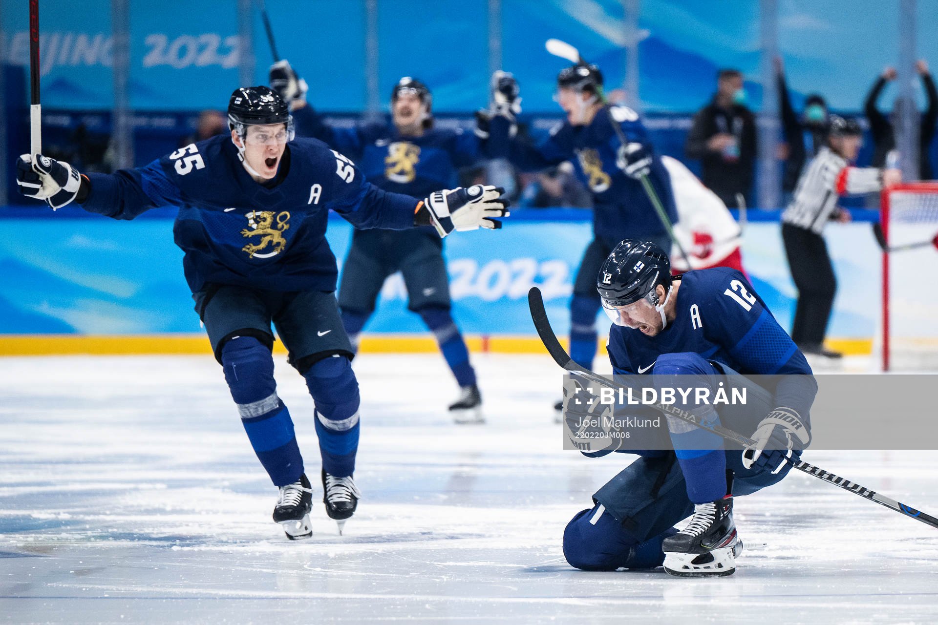 Atte Ohtamaa and Marko Anttila of Finland celebrate