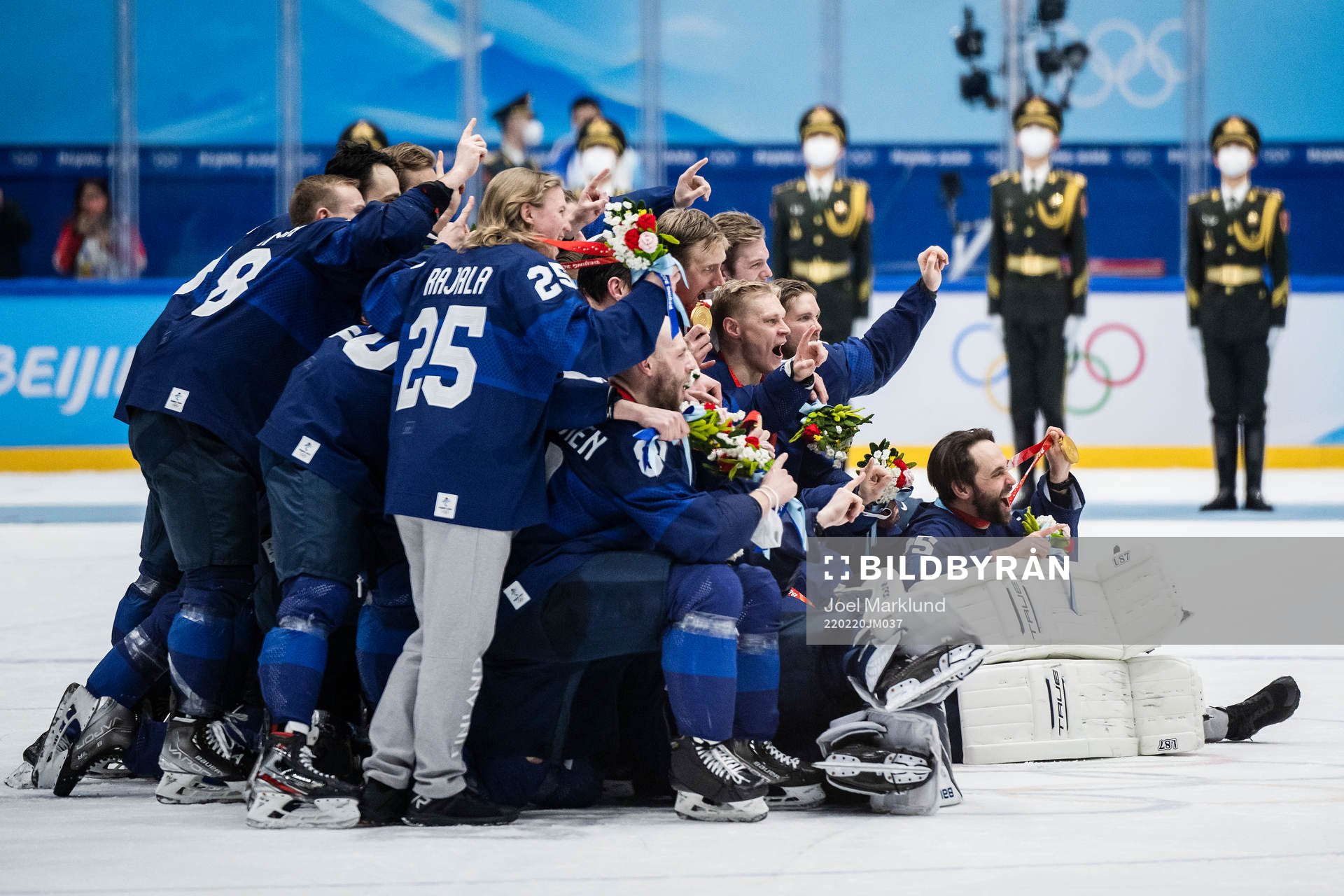 Players of Finland celebrate