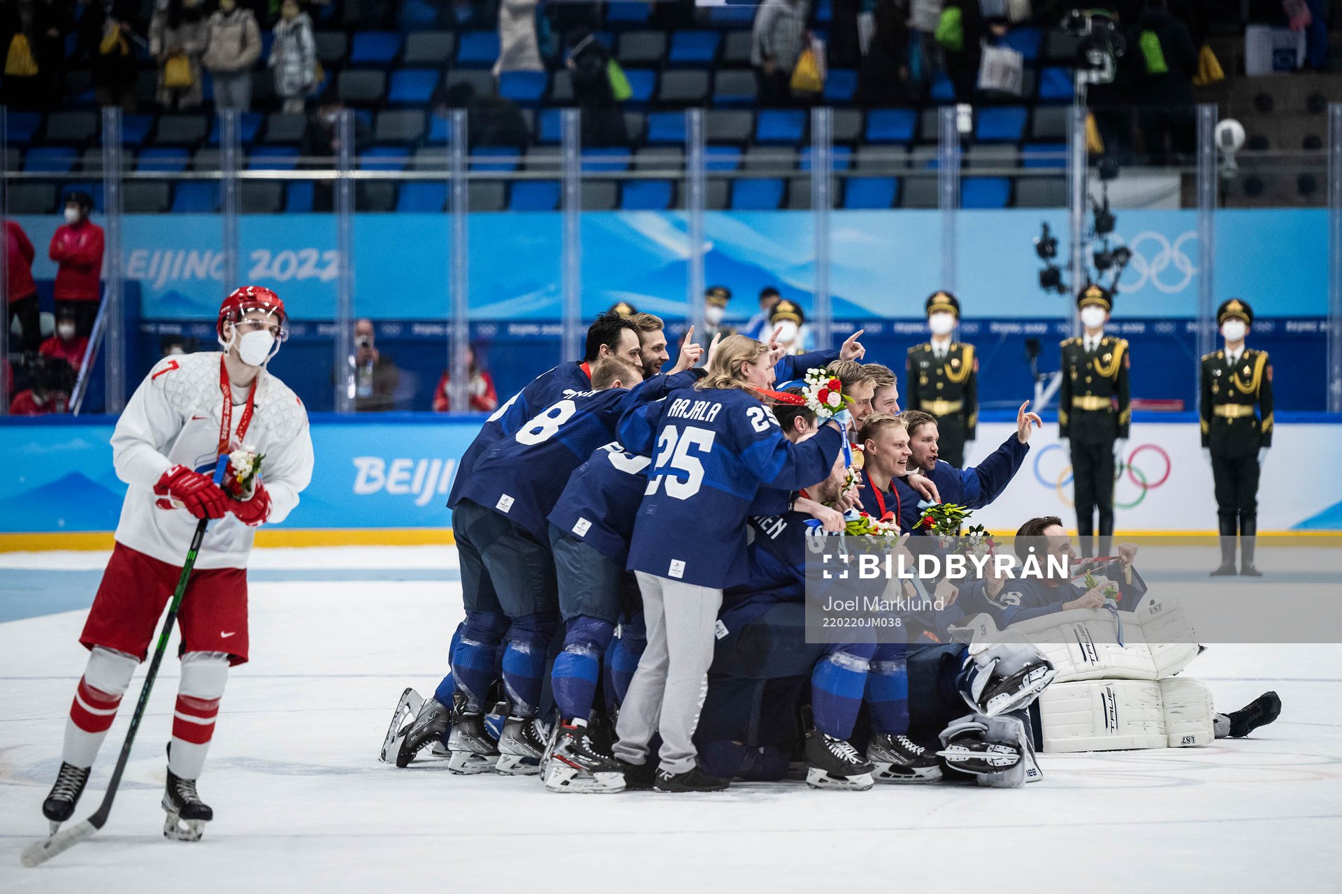 Players of Finland celebrate