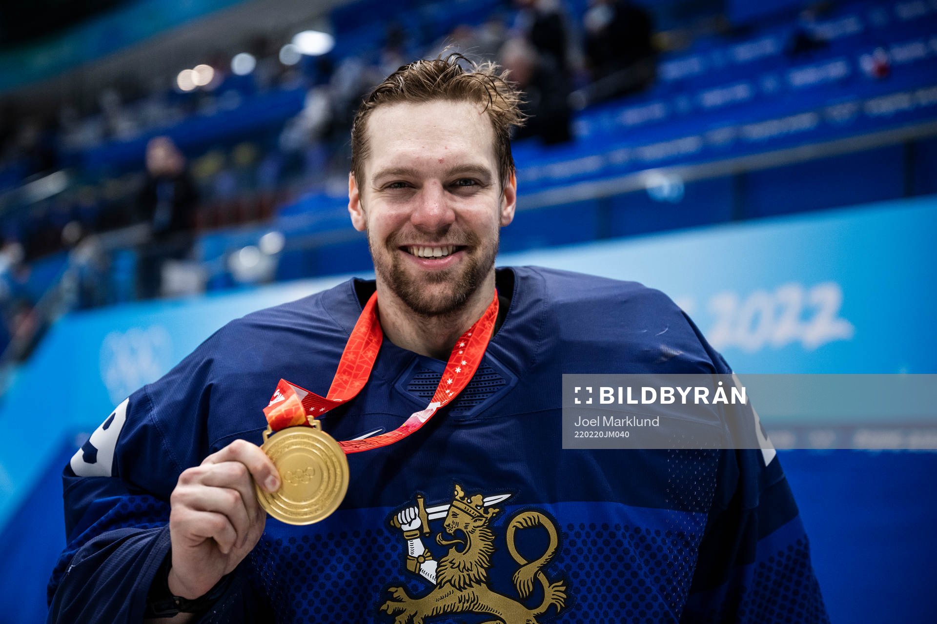 goaltender Harri Säteri of Finland celebrates with his