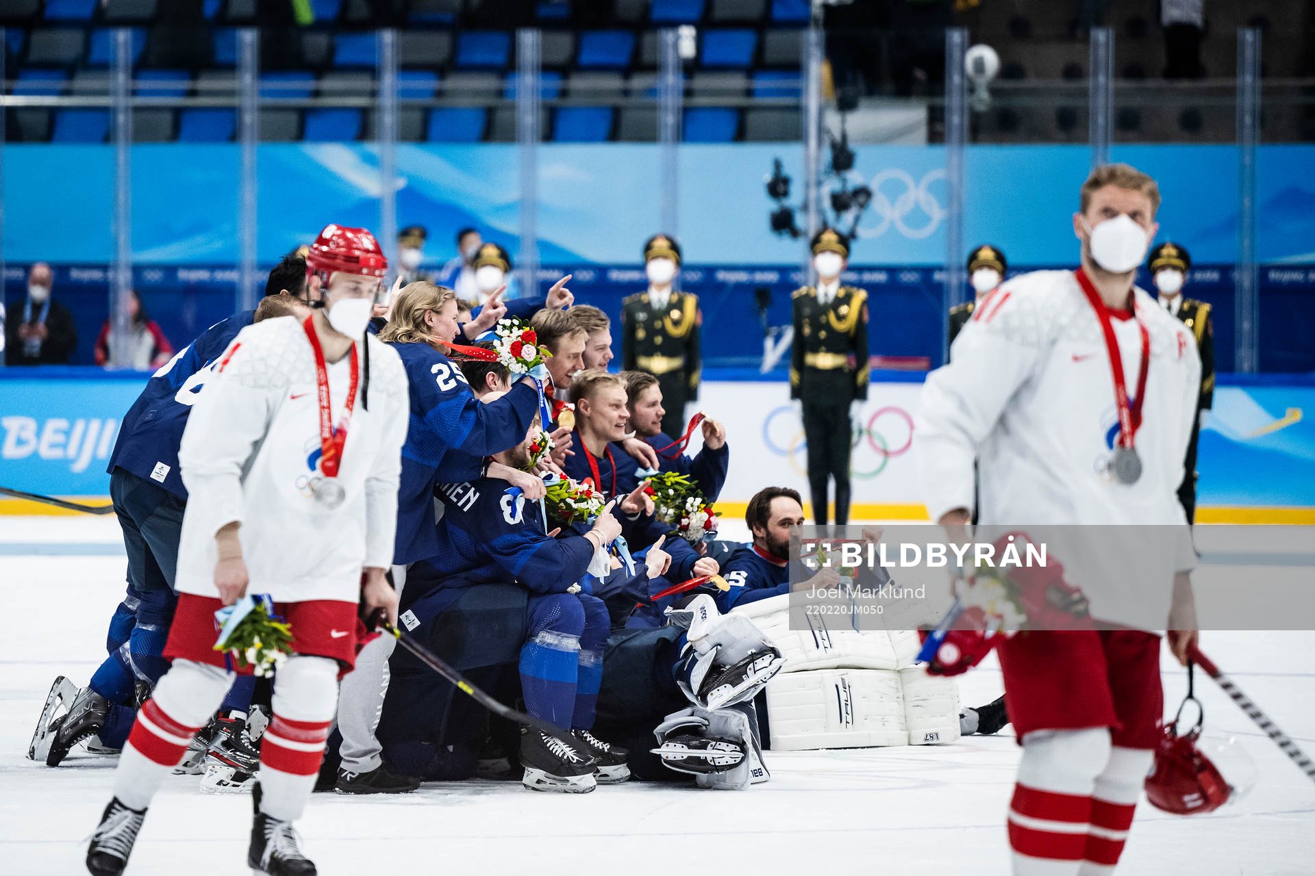 Players of Finland celebrates