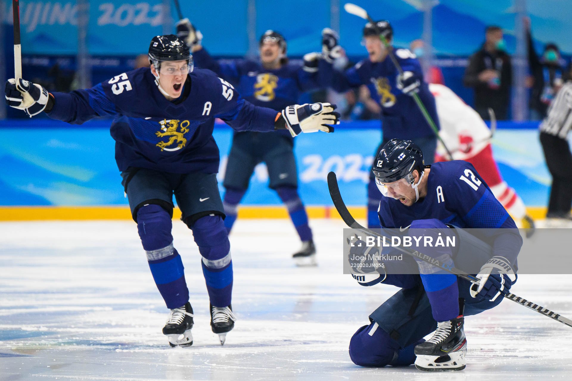 Atte Ohtamaa and Marko Anttila of Finland celebrate
