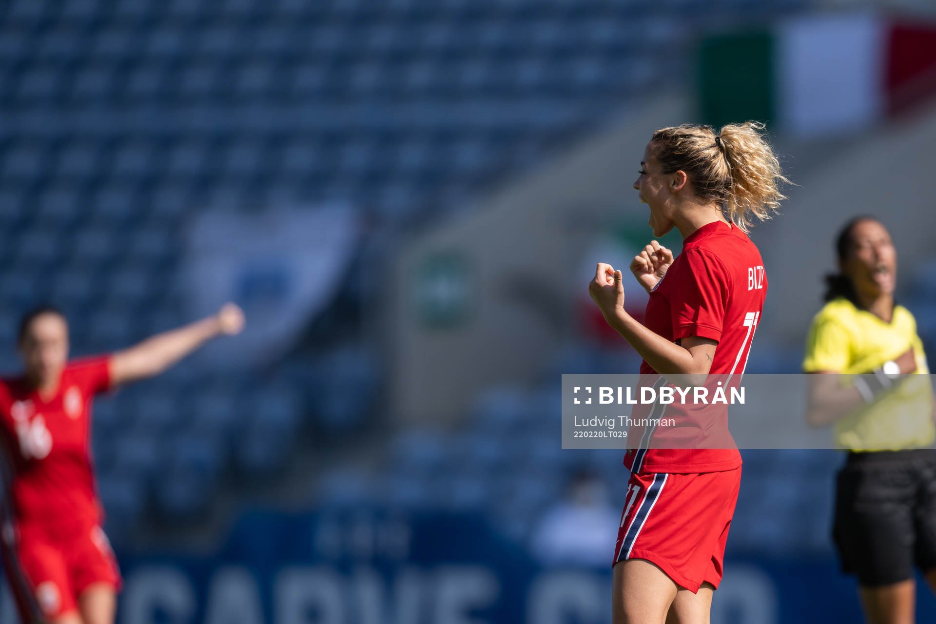 Celin Bizet Ildhusøy of Norway celebrates